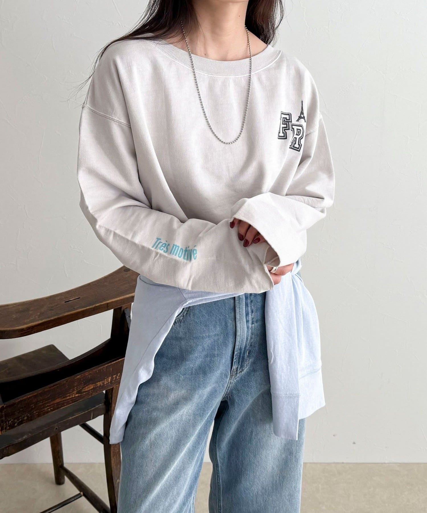 FREDY & GLOSTER(フレディ アンド グロスター) ヴィンテージ加工裏毛オフショルプルオーバー