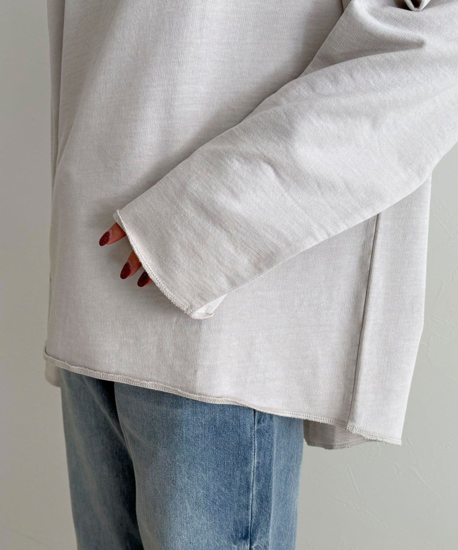 FREDY & GLOSTER(フレディ アンド グロスター) ヴィンテージ加工裏毛オフショルプルオーバー