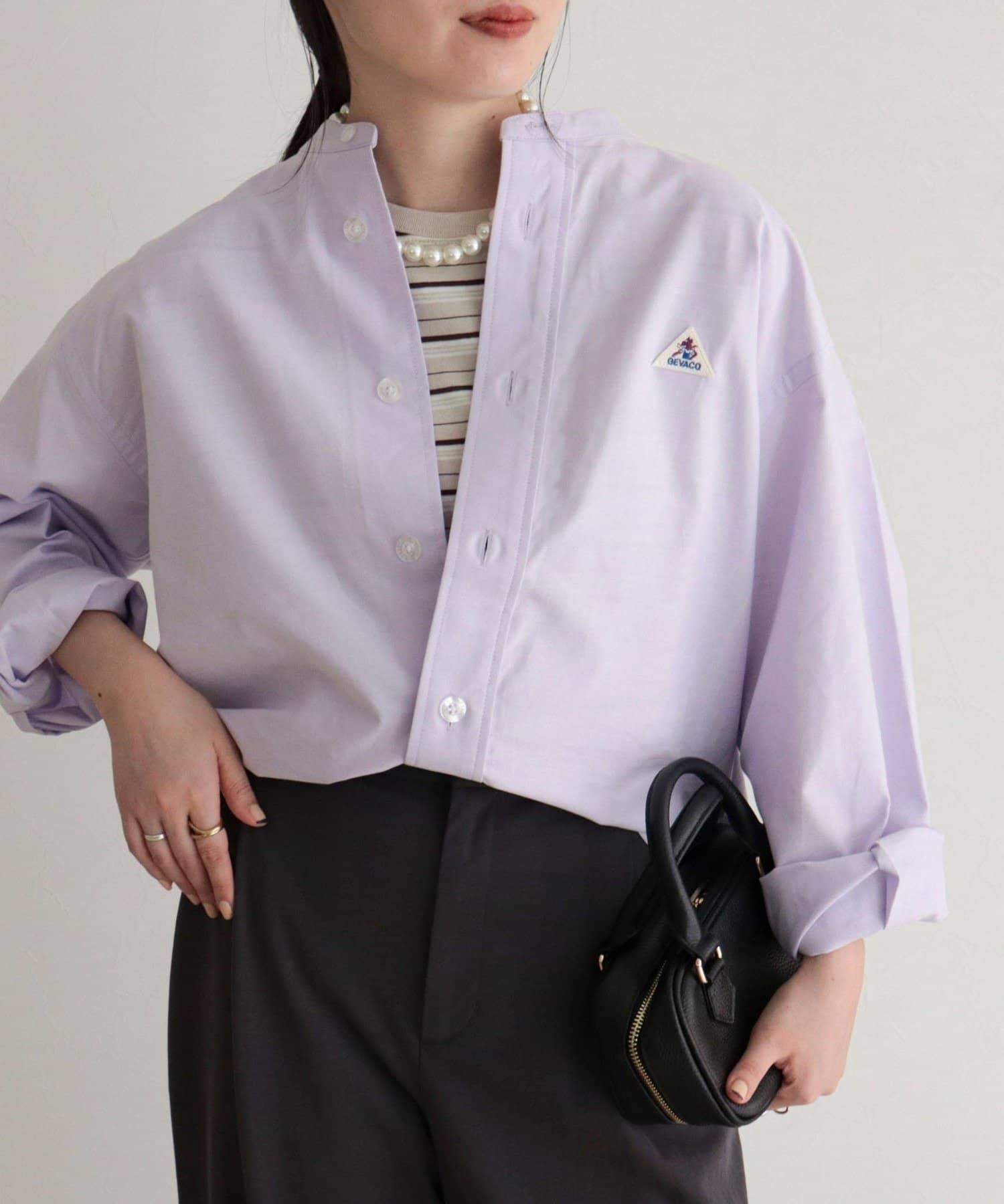 FREDY & GLOSTER(フレディ アンド グロスター) 【GEVACO/ゲバコ】バンドカラーロングスリーブシャツ