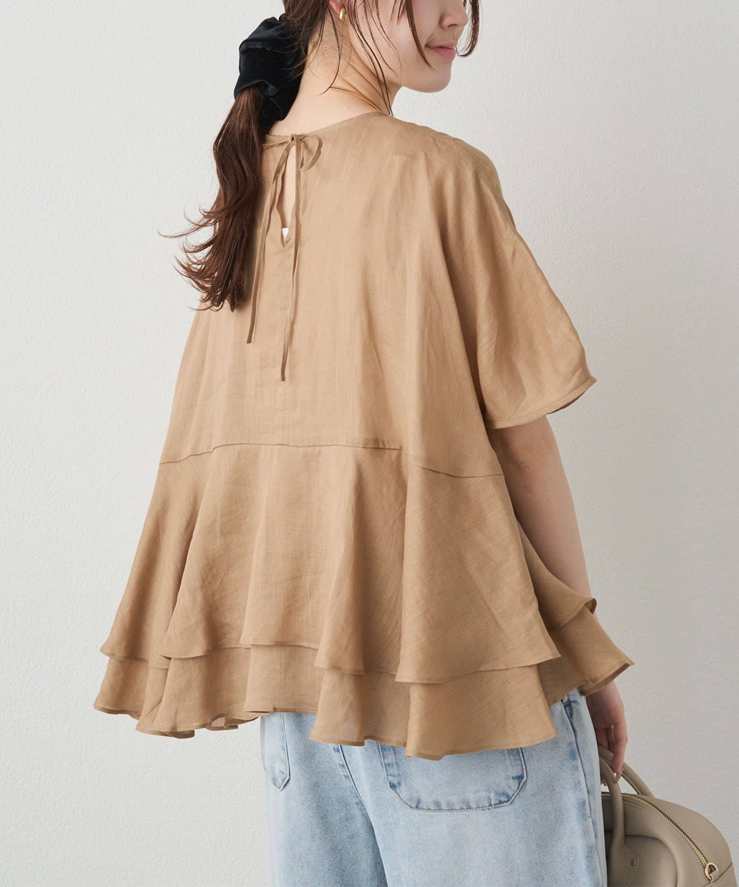 PUAL CE CIN(ピュアルセシン) 【＠sein___000企画】ラミー2枚重ねペプラムブラウス