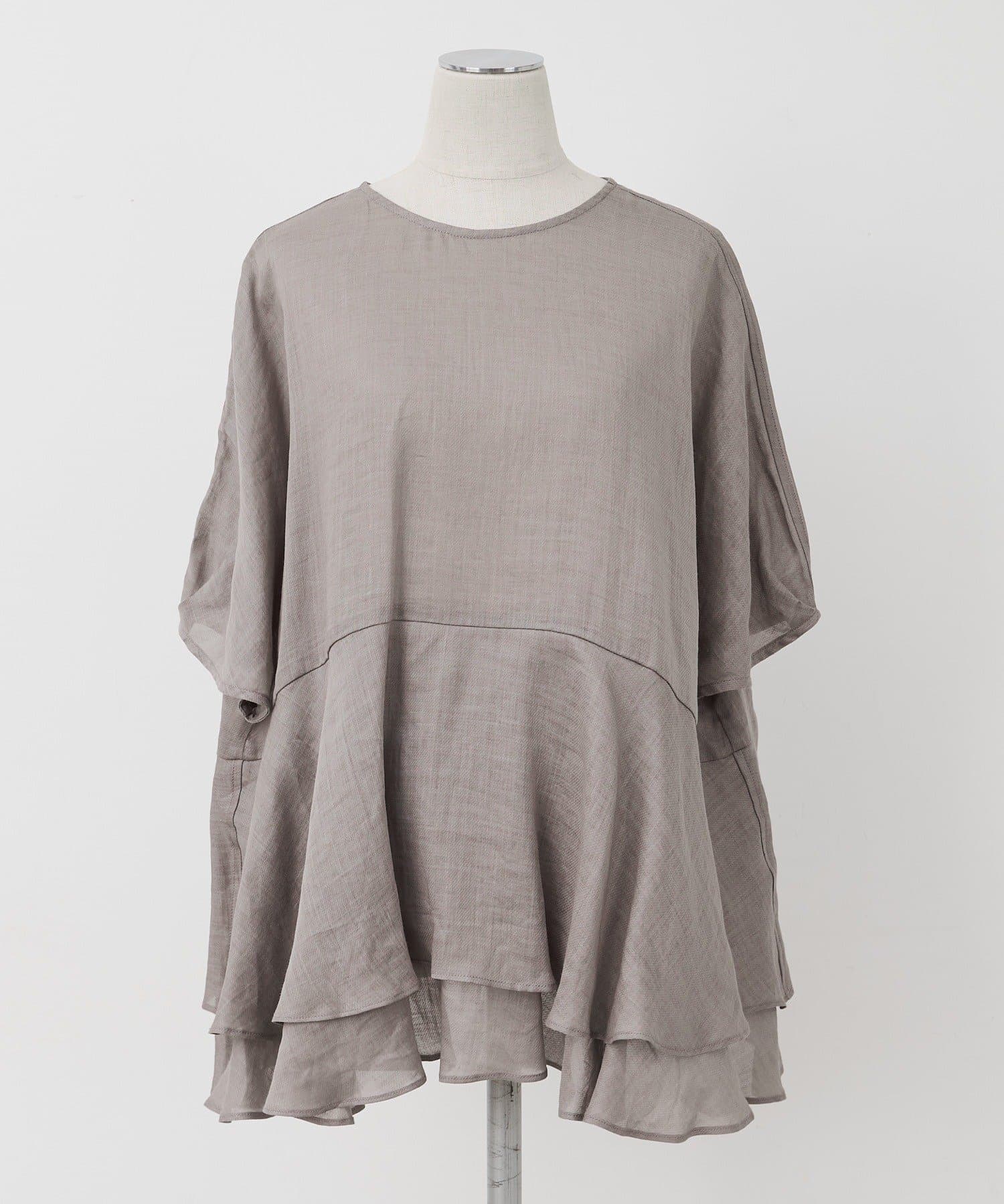 PUAL CE CIN(ピュアルセシン) 【＠sein___000企画/リバイバル/新色】ラミー2枚重ねペプラムブラウス