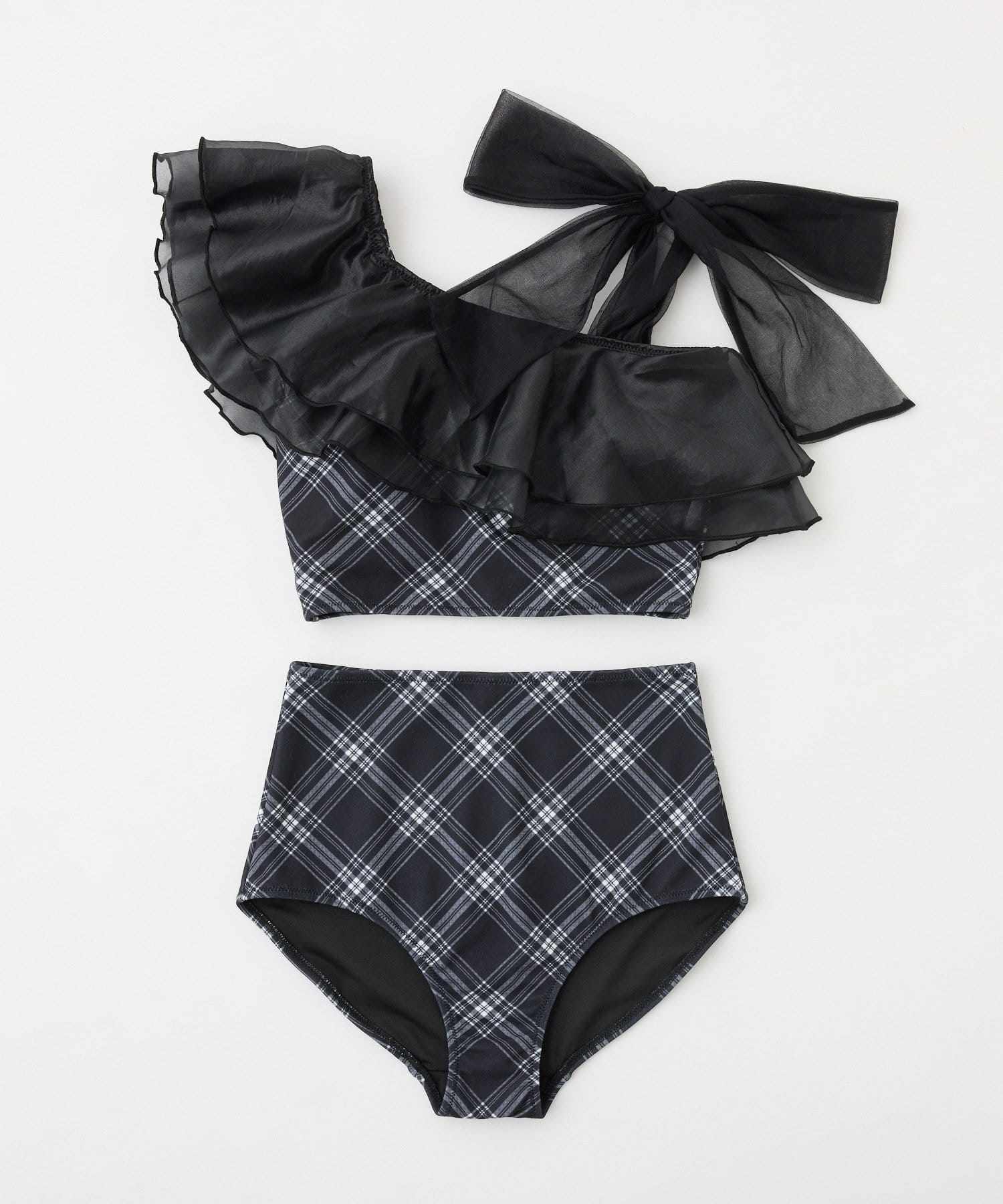 one after another NICE CLAUP(ワンアフターアナザー ナイスクラップ) swimwear/肩リボンワンショル(3点セット)