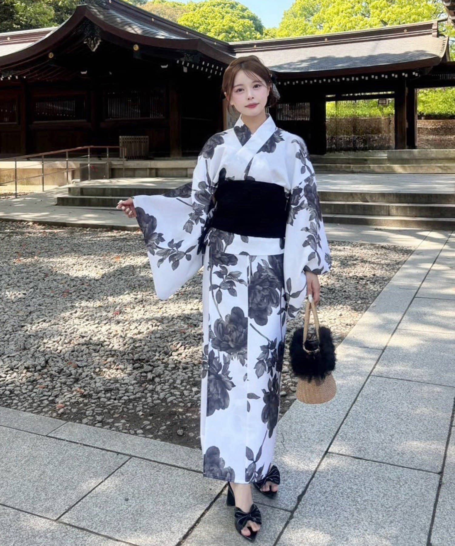 接触冷感/吸水速乾】浴衣≪一人で着られる/二部式浴衣(スカートタイプ