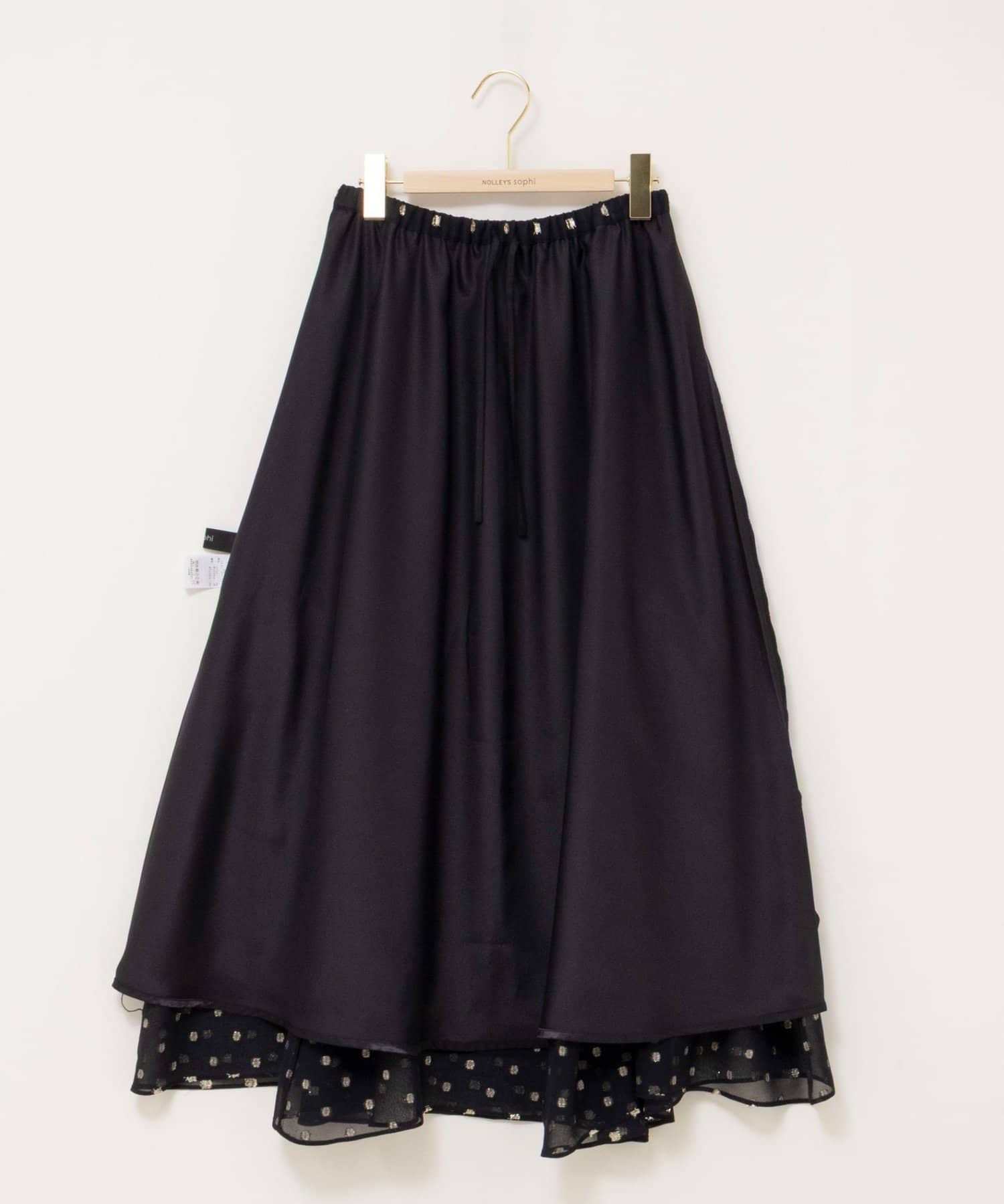 NOLLEY'S(ノーリーズ) 《セットアップ対応》ラメカットジャガードフレアスカート