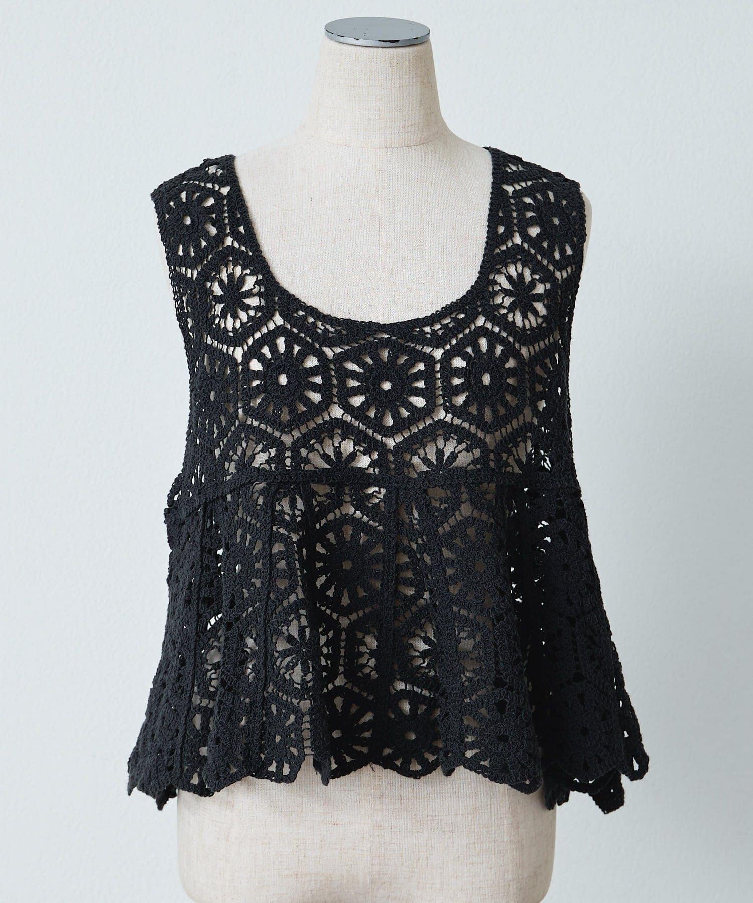 PUAL CE CIN(ピュアルセシン) 【リバイバル】カギ針編み風ビスチェ