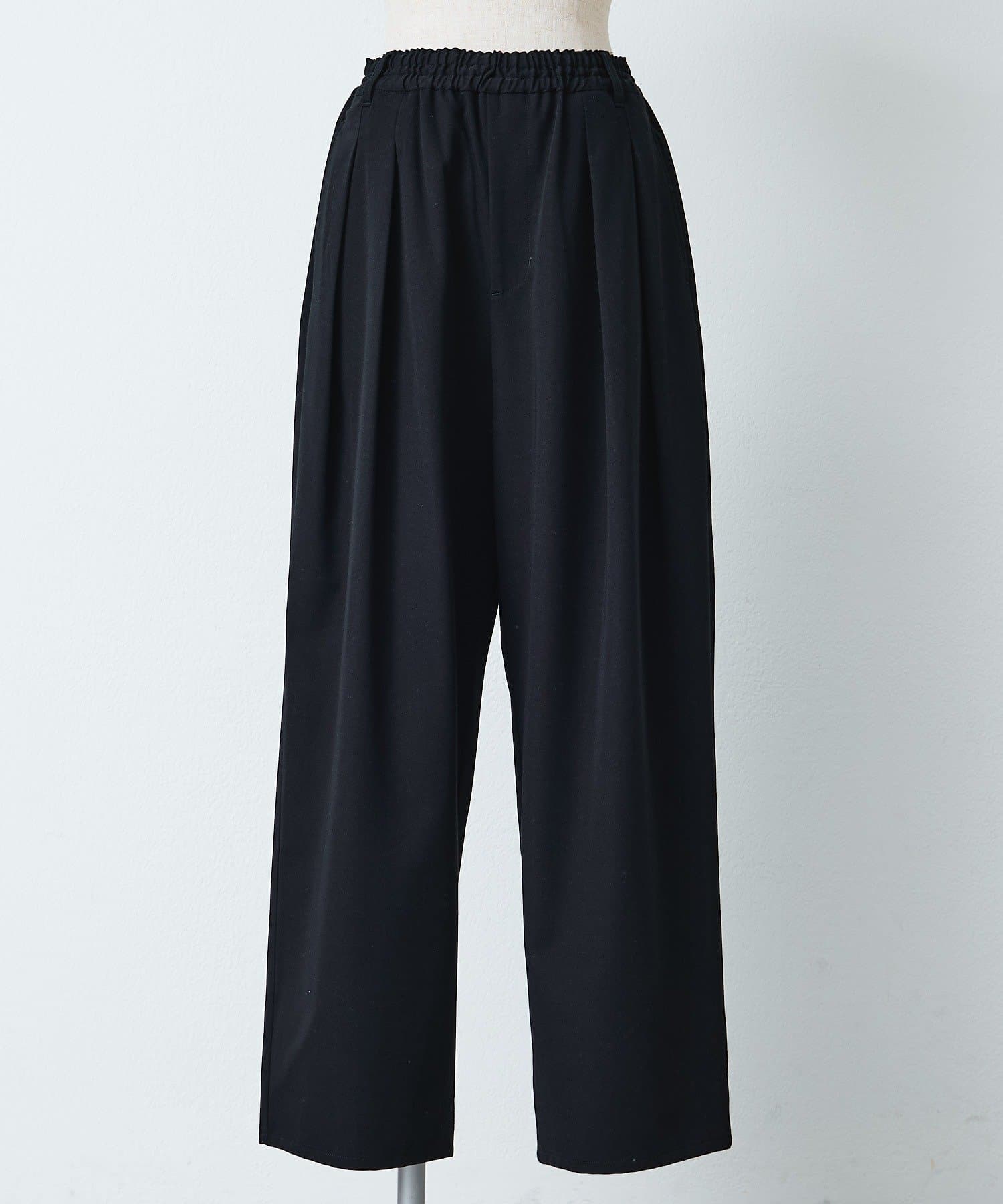 PUAL CE CIN(ピュアルセシン) 【リニューアル】ツータックウエストゴムストレッチパンツ