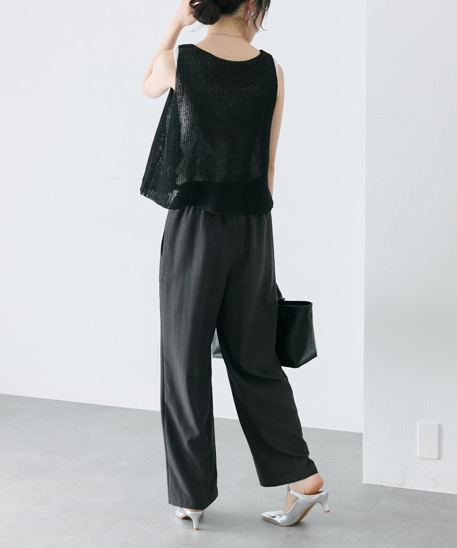 PUAL CE CIN(ピュアルセシン) 片畦ニットビスチェ