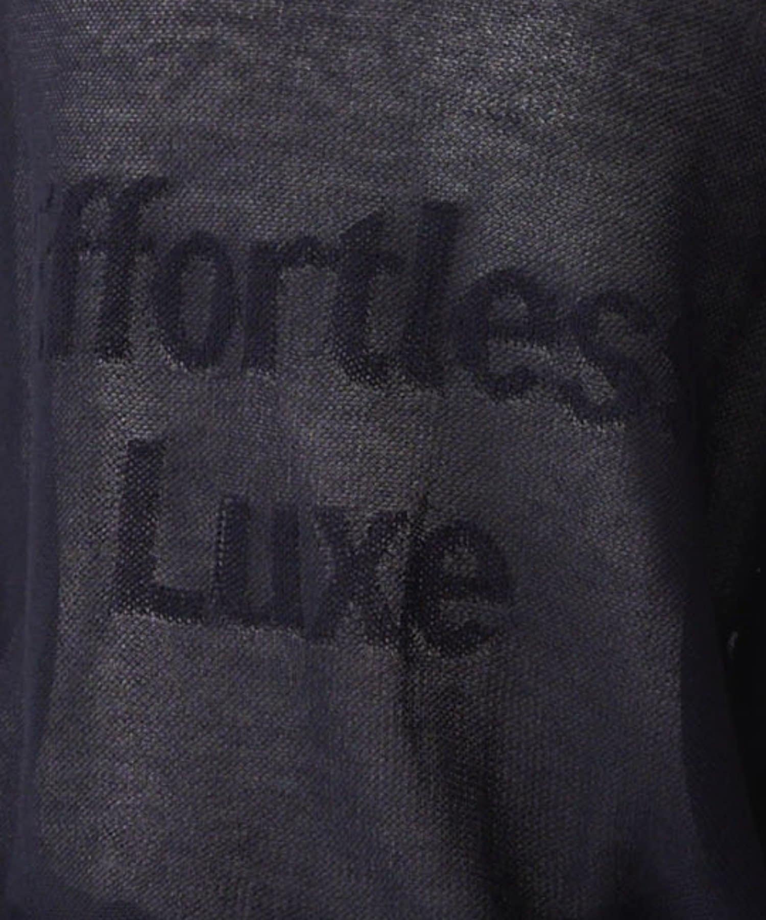 PUAL CE CIN(ピュアルセシン) 透かし編みロゴジャガード2WAYプルオーバー