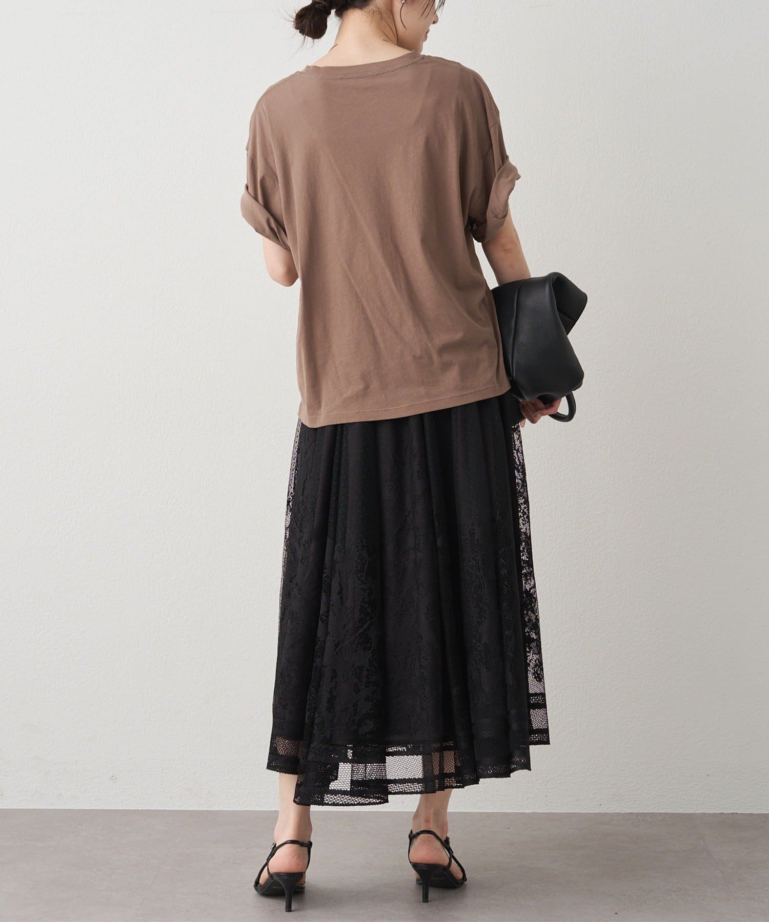 PUAL CE CIN(ピュアルセシン) テキストアートプリントTシャツ