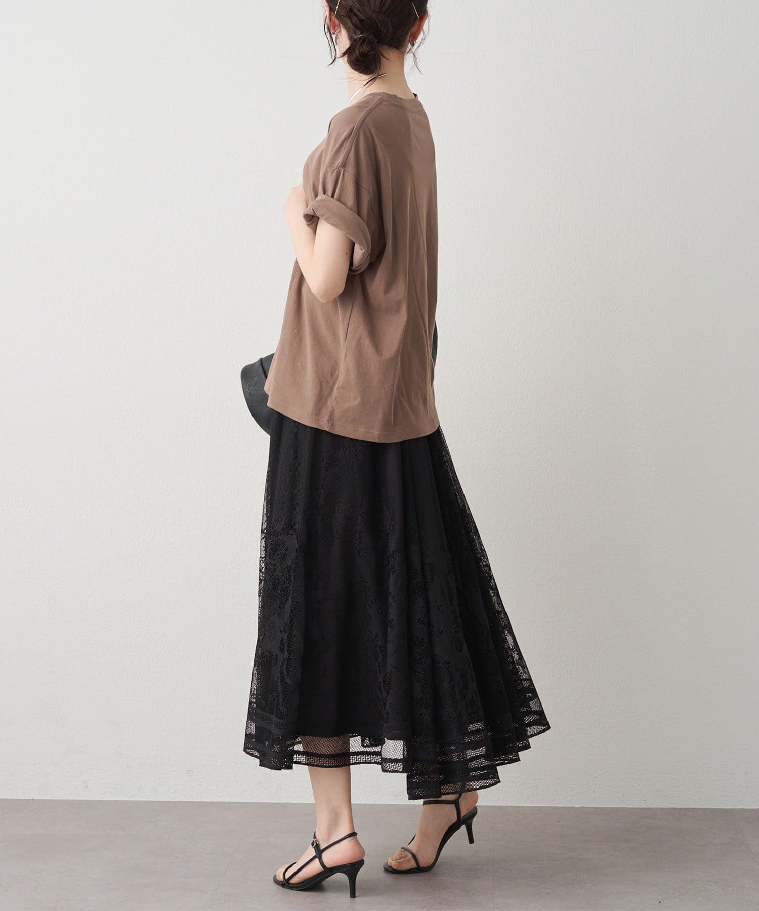 PUAL CE CIN(ピュアルセシン) テキストアートプリントTシャツ