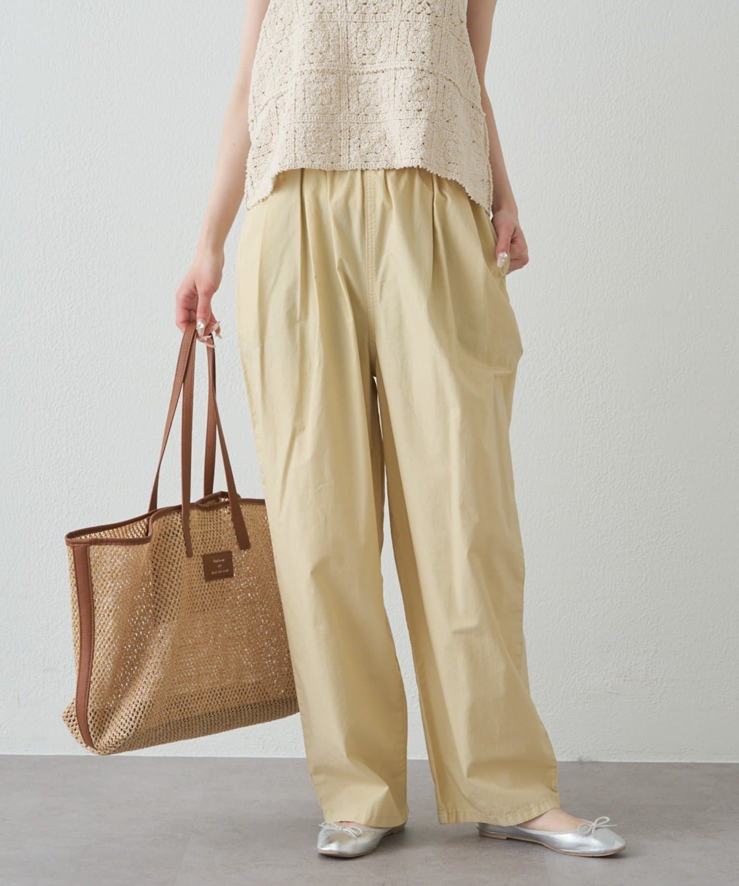 PUAL CE CIN(ピュアルセシン) 【リニューアル/M・Lサイズあり】高密度コットン製品染めコクーンパンツ