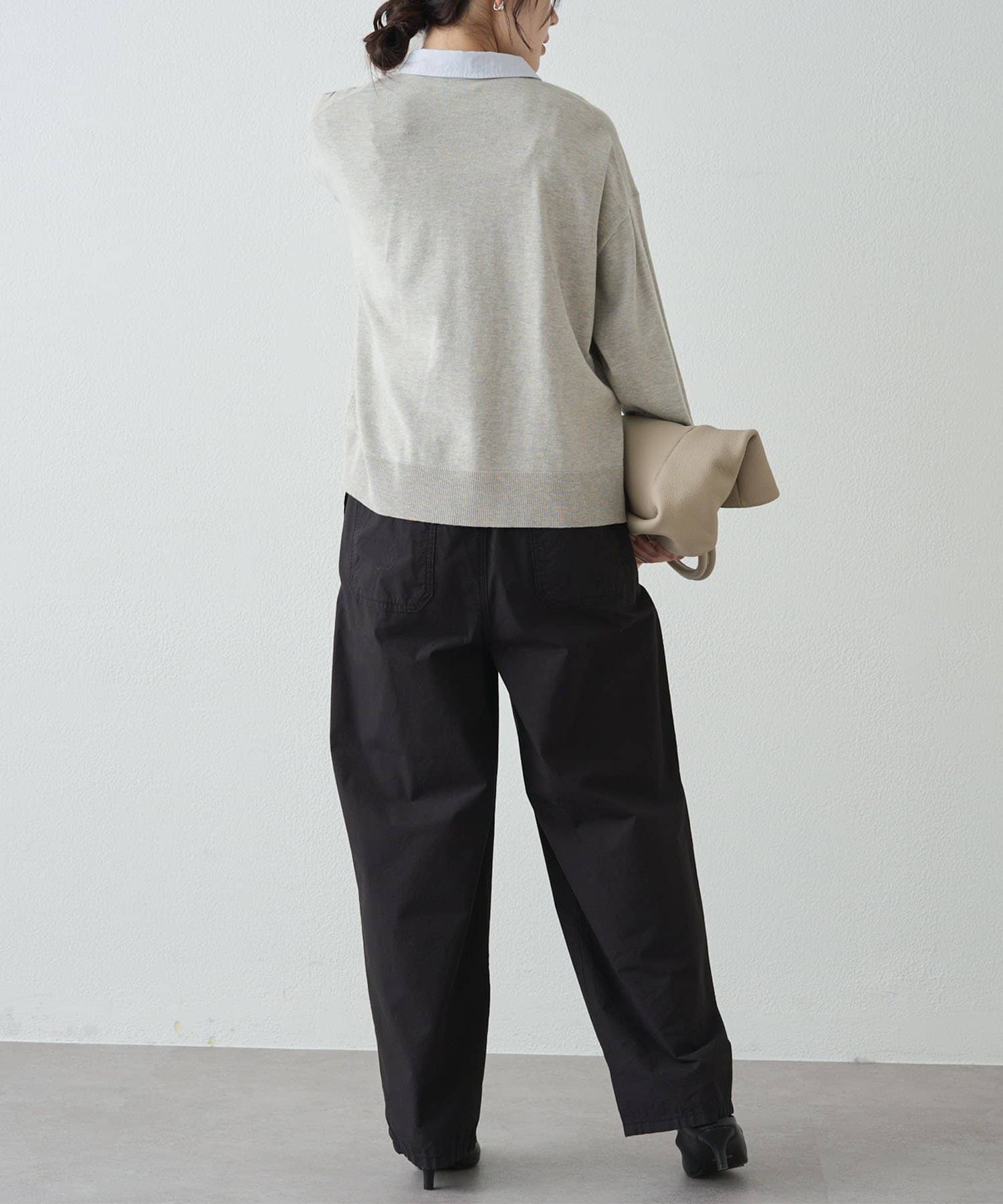 PUAL CE CIN(ピュアルセシン) 【リニューアル/M・Lサイズあり】高密度コットン製品染めコクーンパンツ