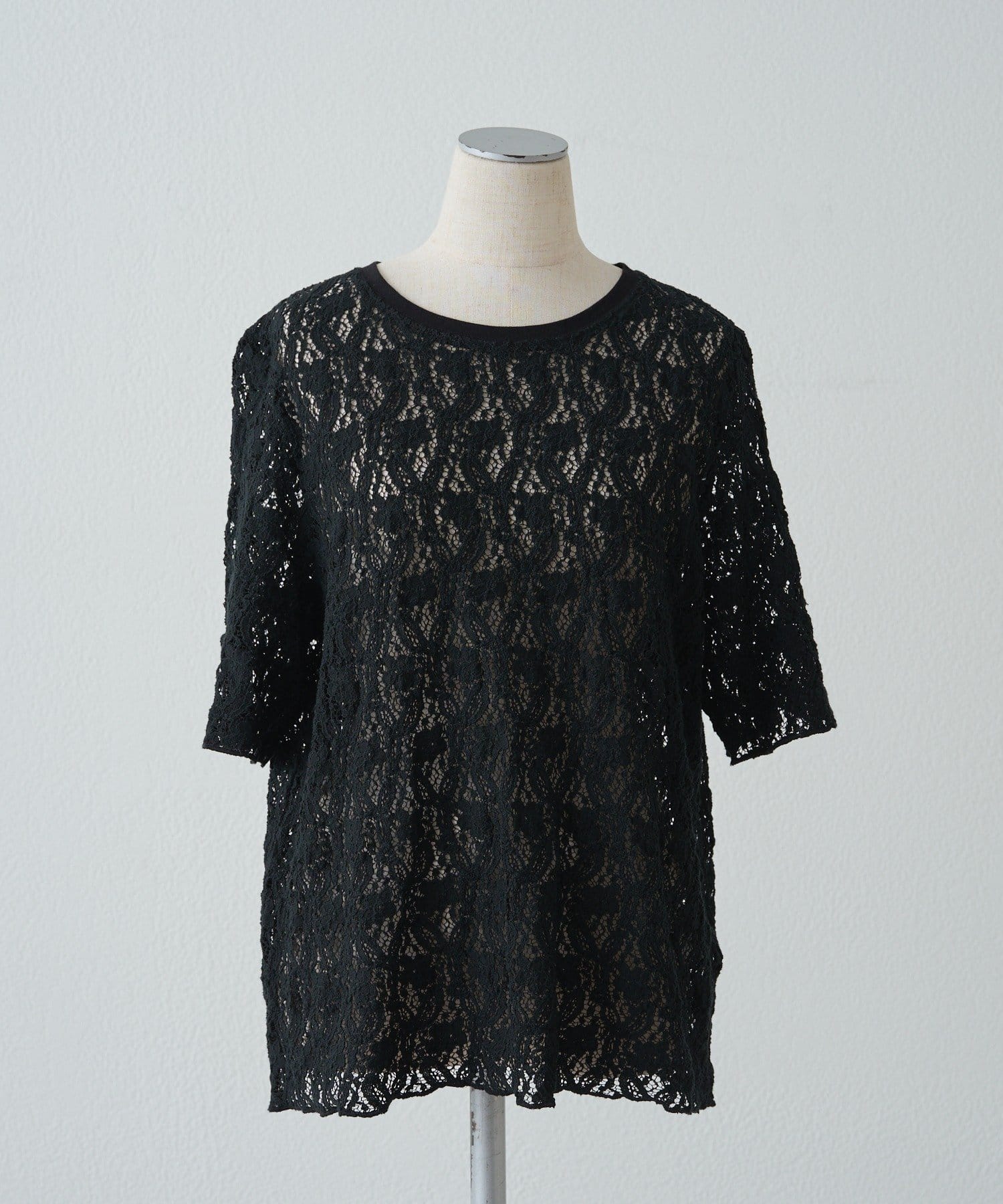 PUAL CE CIN(ピュアルセシン) ストレッチレースTシャツ