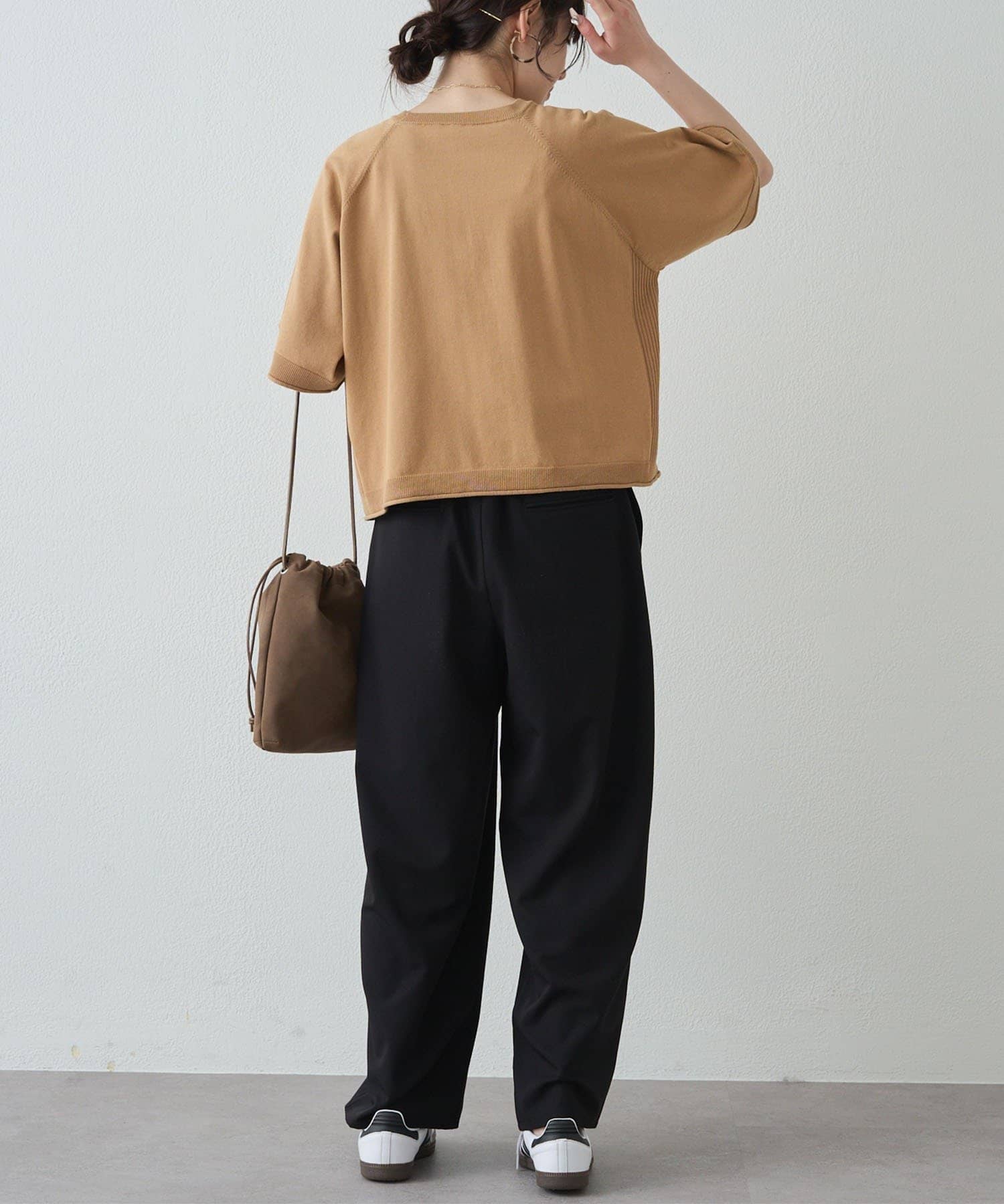 PUAL CE CIN(ピュアルセシン) アソートプリントハーフスリーブニット