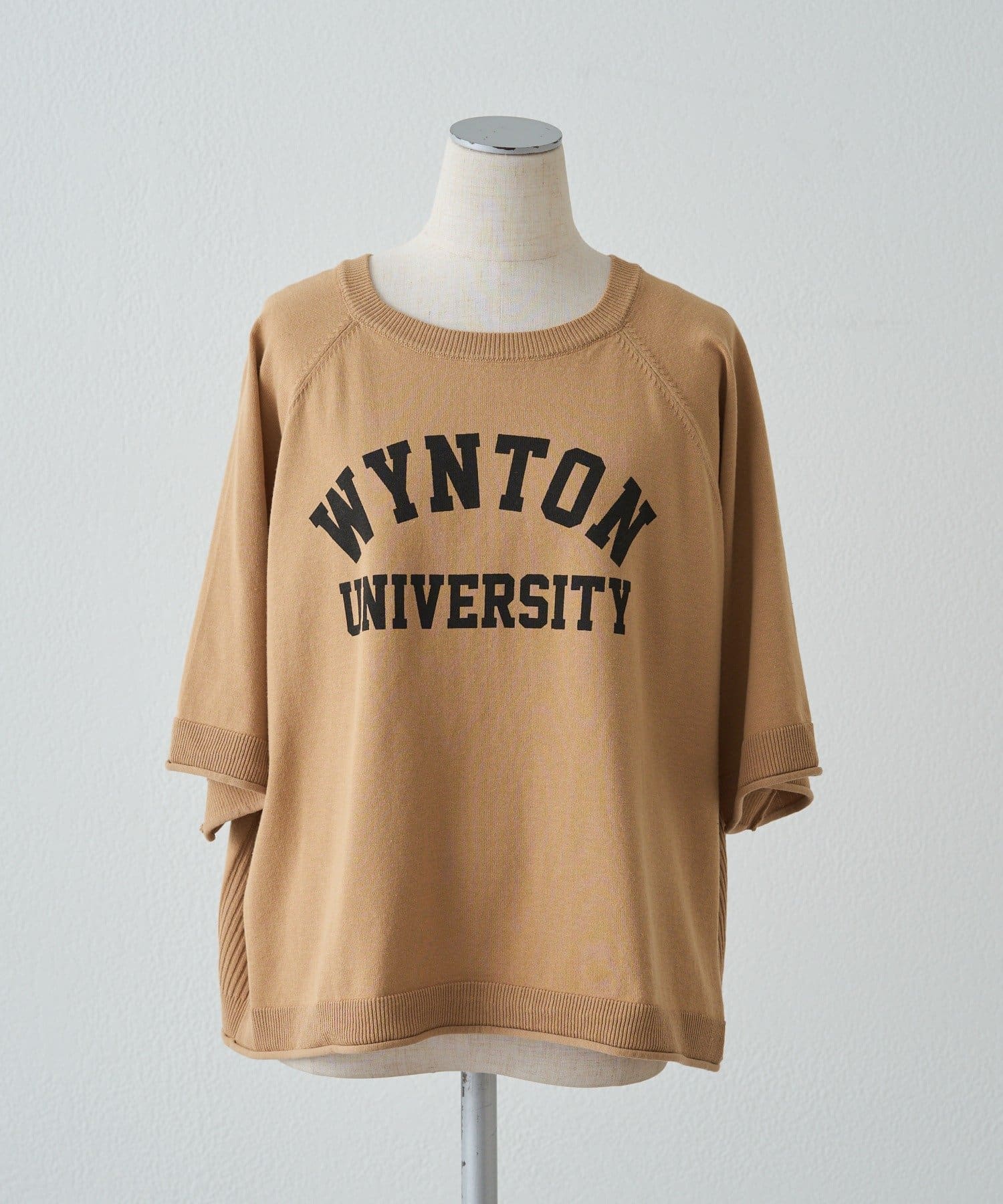 PUAL CE CIN(ピュアルセシン) アソートプリントハーフスリーブニット