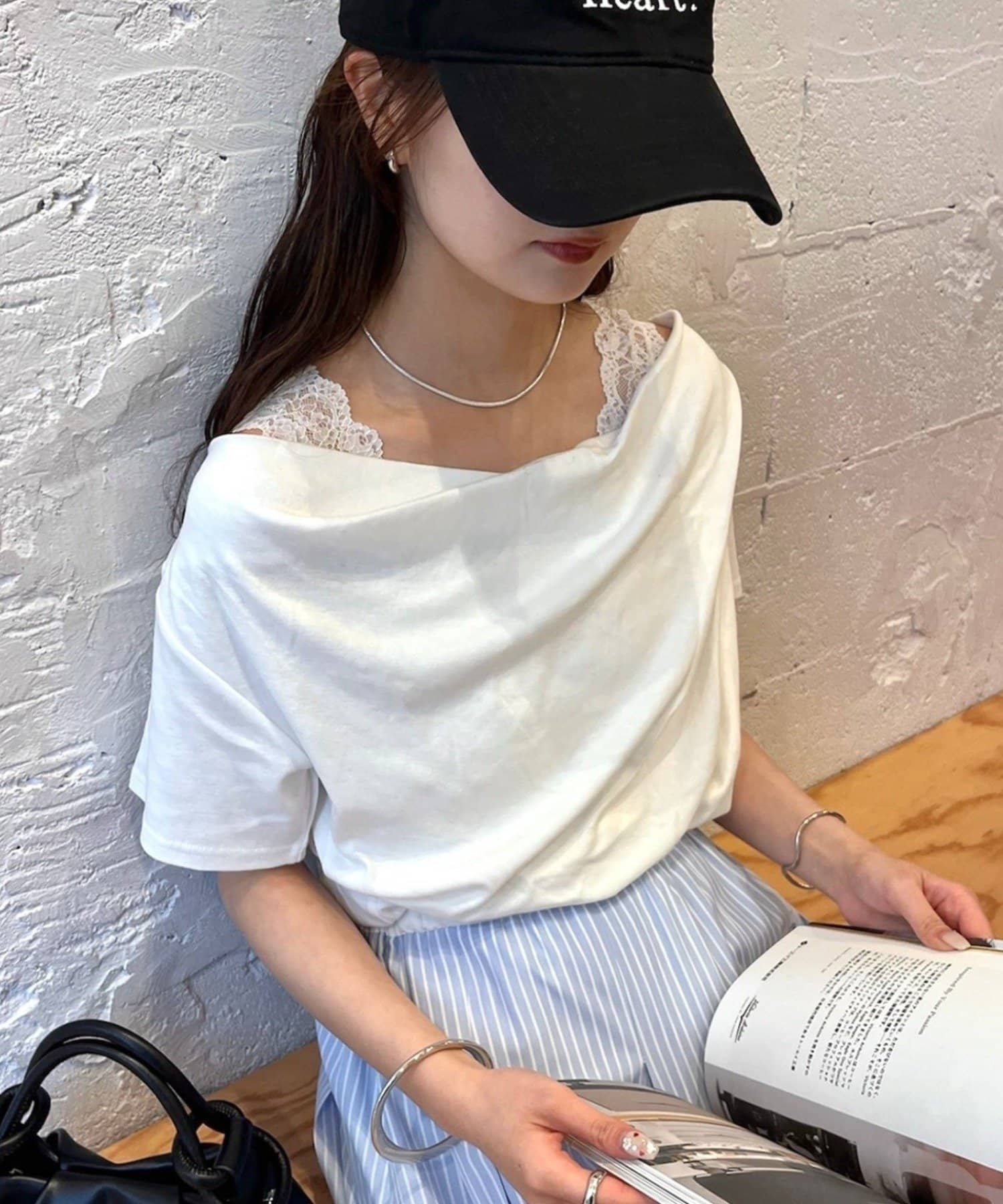 mystic(ミスティック) 【WEB限定/REVIVAL/新色ラインストーンが登場！】26SSオフショルTシャツ