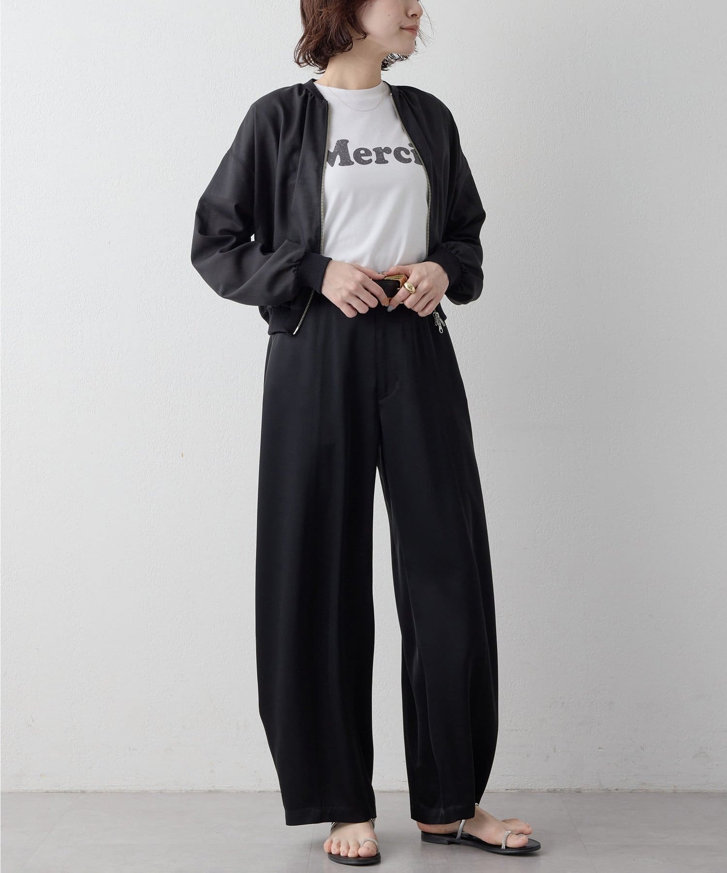 Whim Gazette(ウィム ガゼット) 【Drawing Numbers】ボイルZIPブルゾン