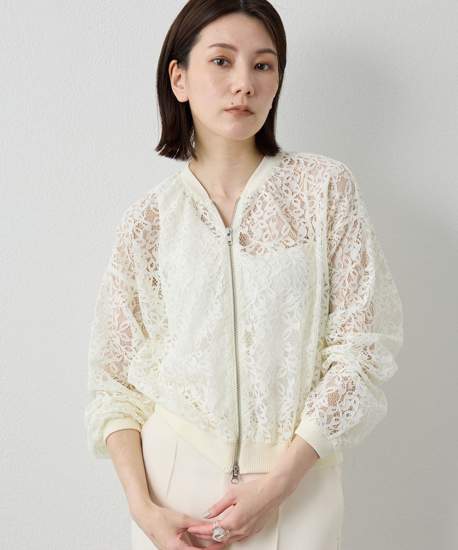 Whim Gazette(ウィム ガゼット) 【Drawing Numbers】レースブルゾン