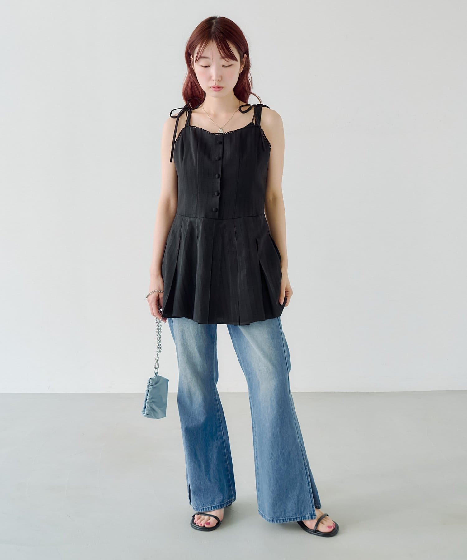 Kastane(カスタネ) 【無地&チェック柄】プリーツミニワンピース