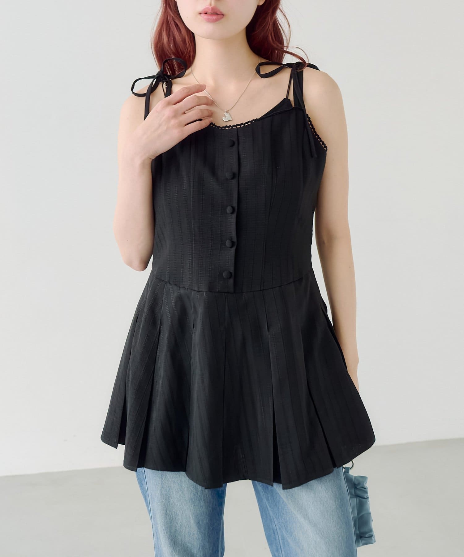 Kastane(カスタネ) 【無地&チェック柄】プリーツミニワンピース