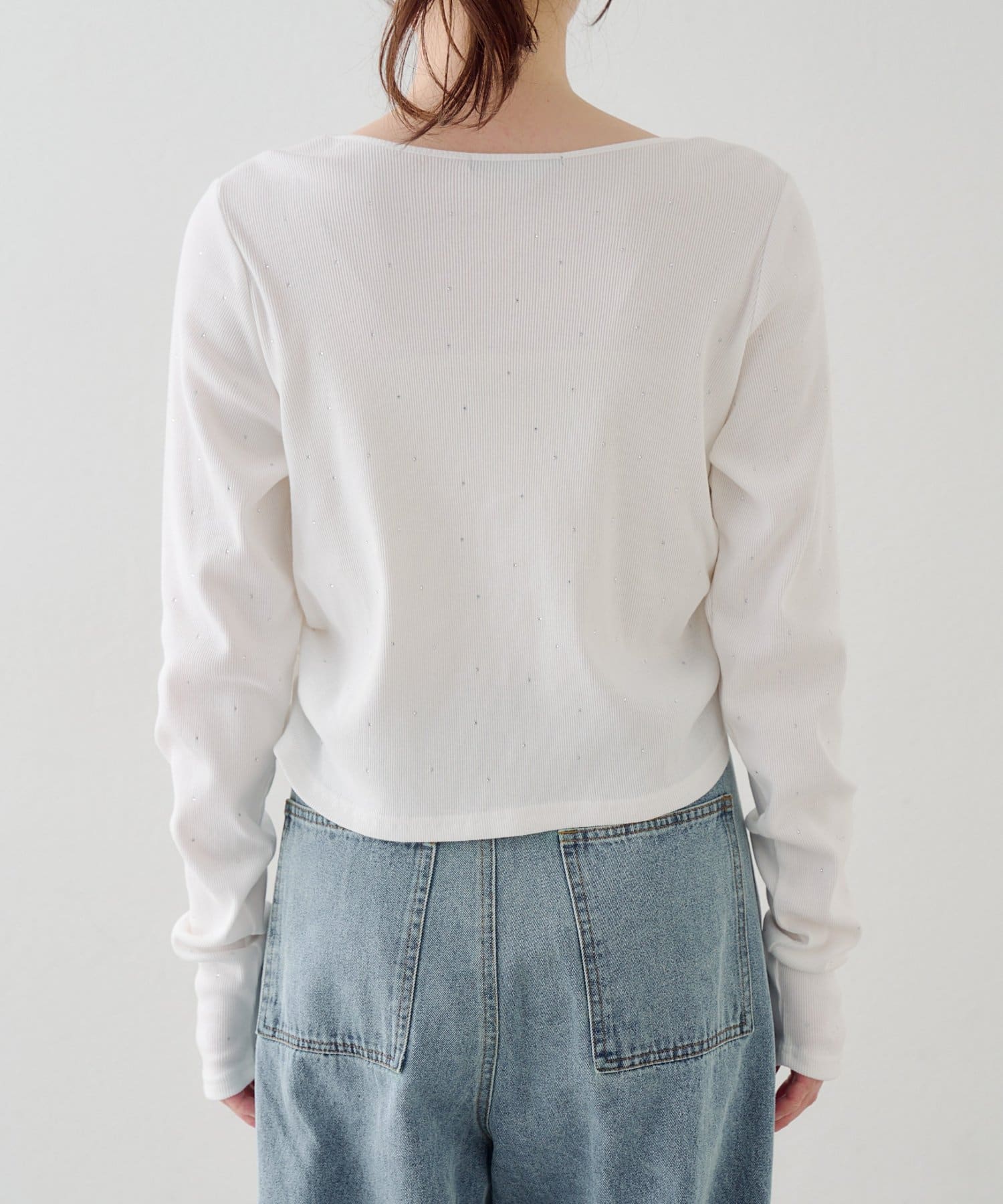 Kastane(カスタネ) リブスタッズカーディガン