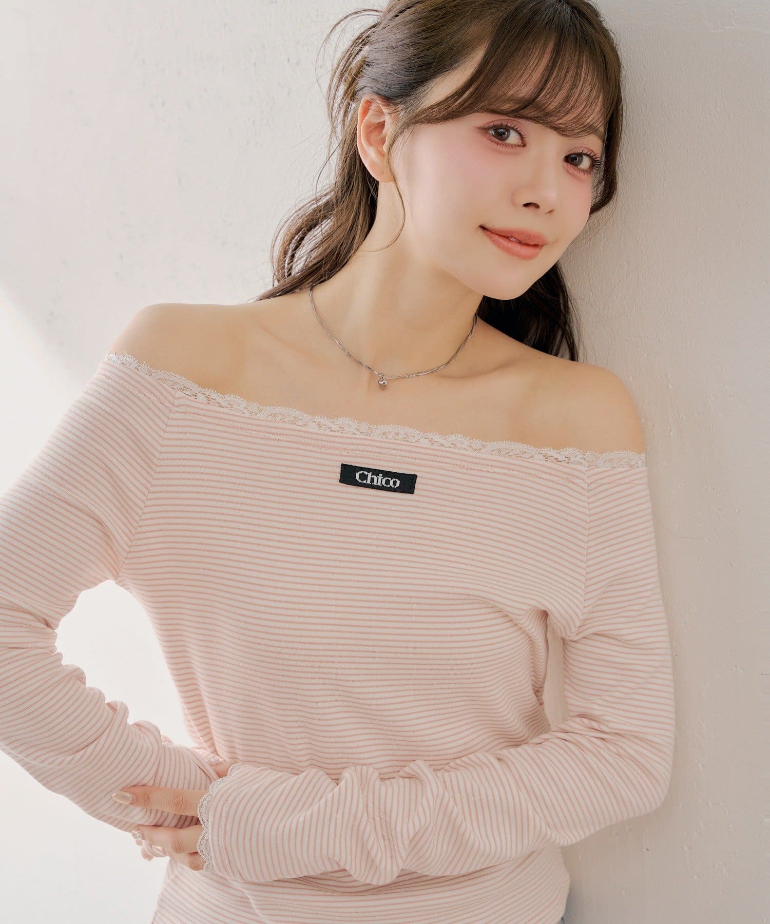 Chico(チコ) コンパクトボーダートップス