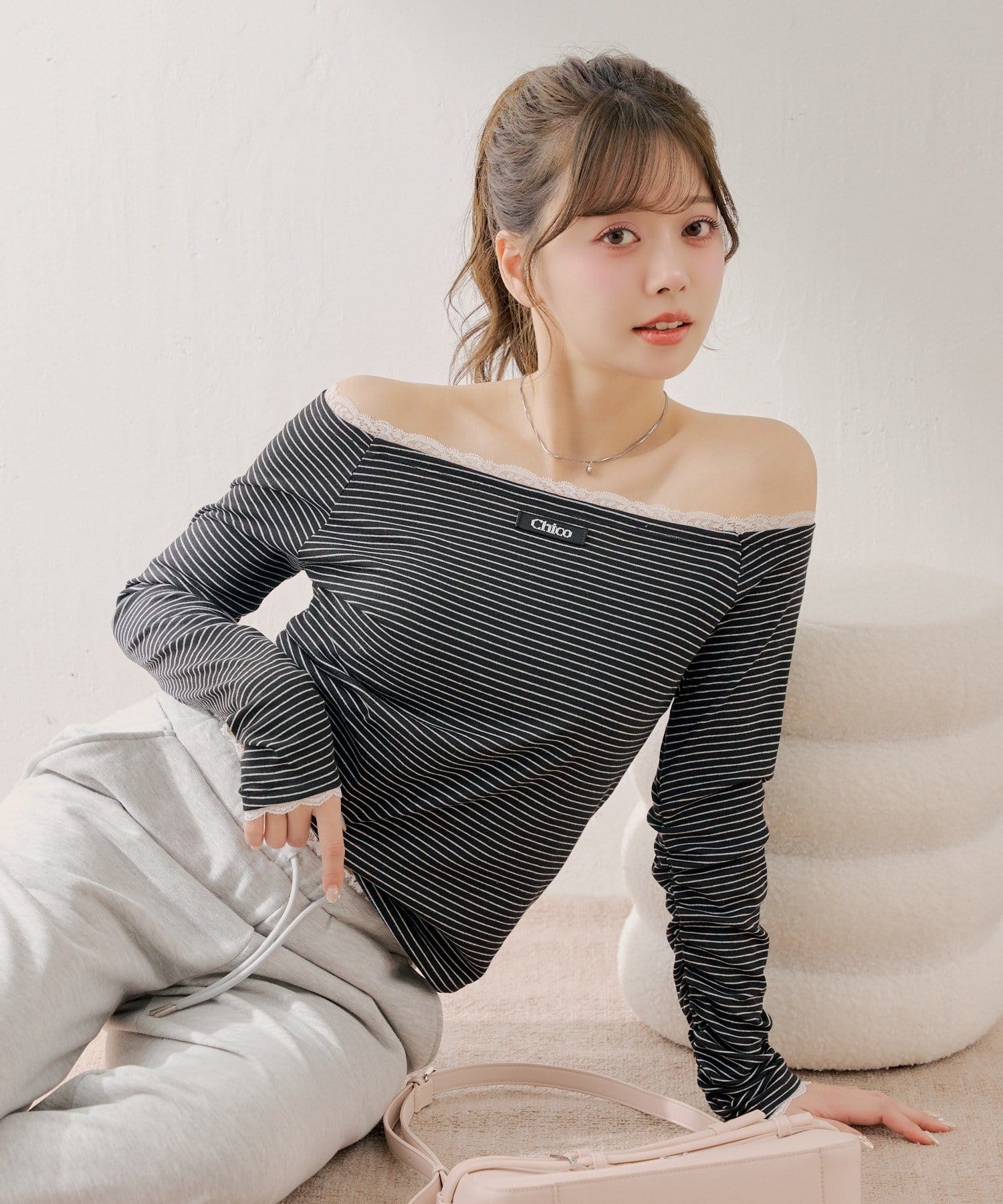 Chico(チコ) コンパクトボーダートップス