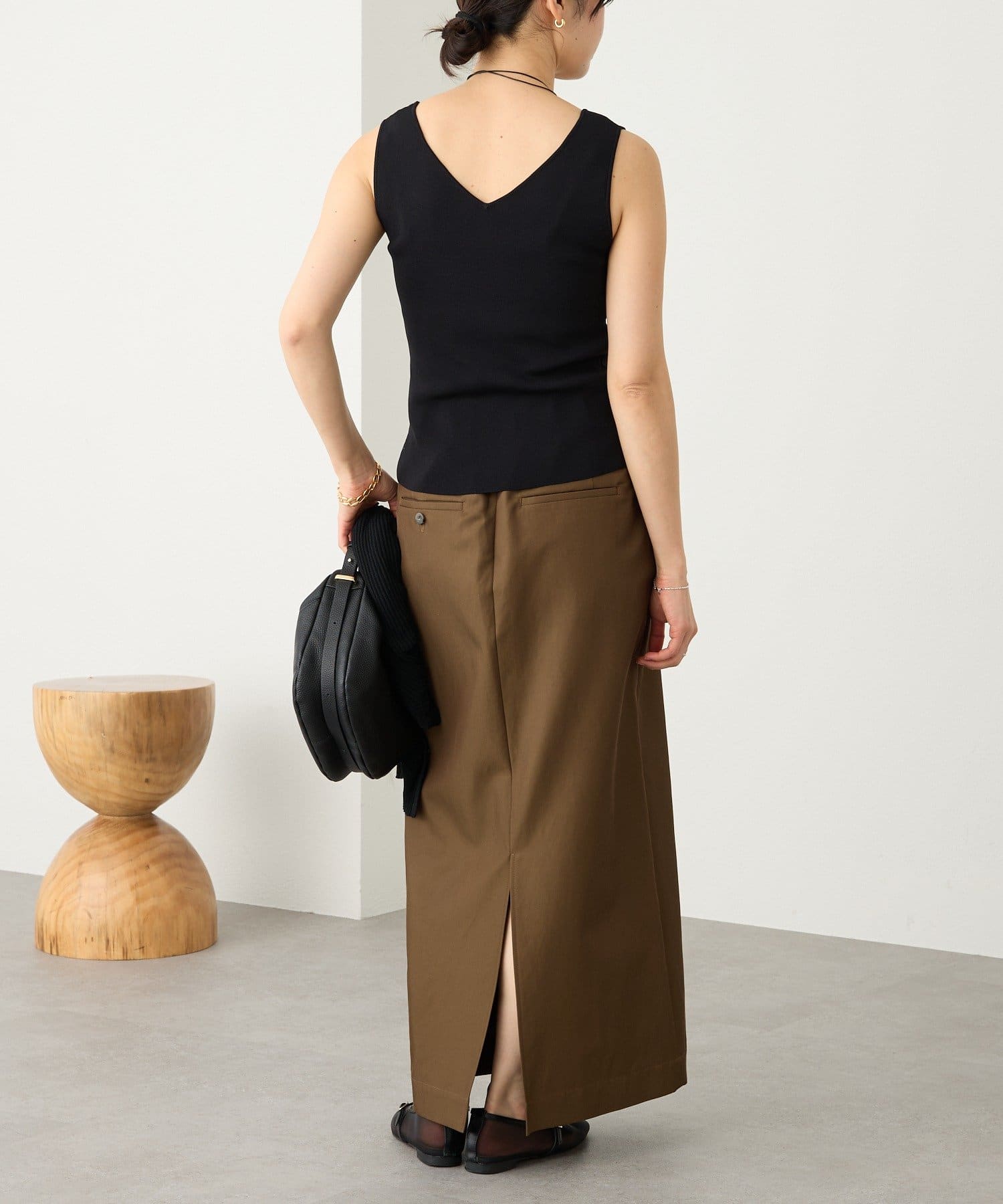 RIVE DROITE(リヴドロワ) 予約【大人のチノスカート】ボックスタックチノスカート