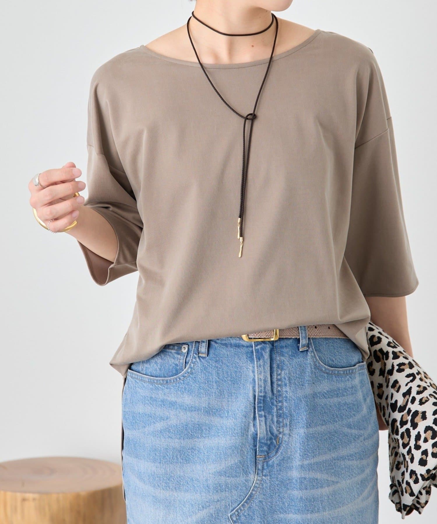 RIVE DROITE(リヴドロワ) 予約【待望の半袖が登場！】ハーフスリーブキュプラカットプルオーバー