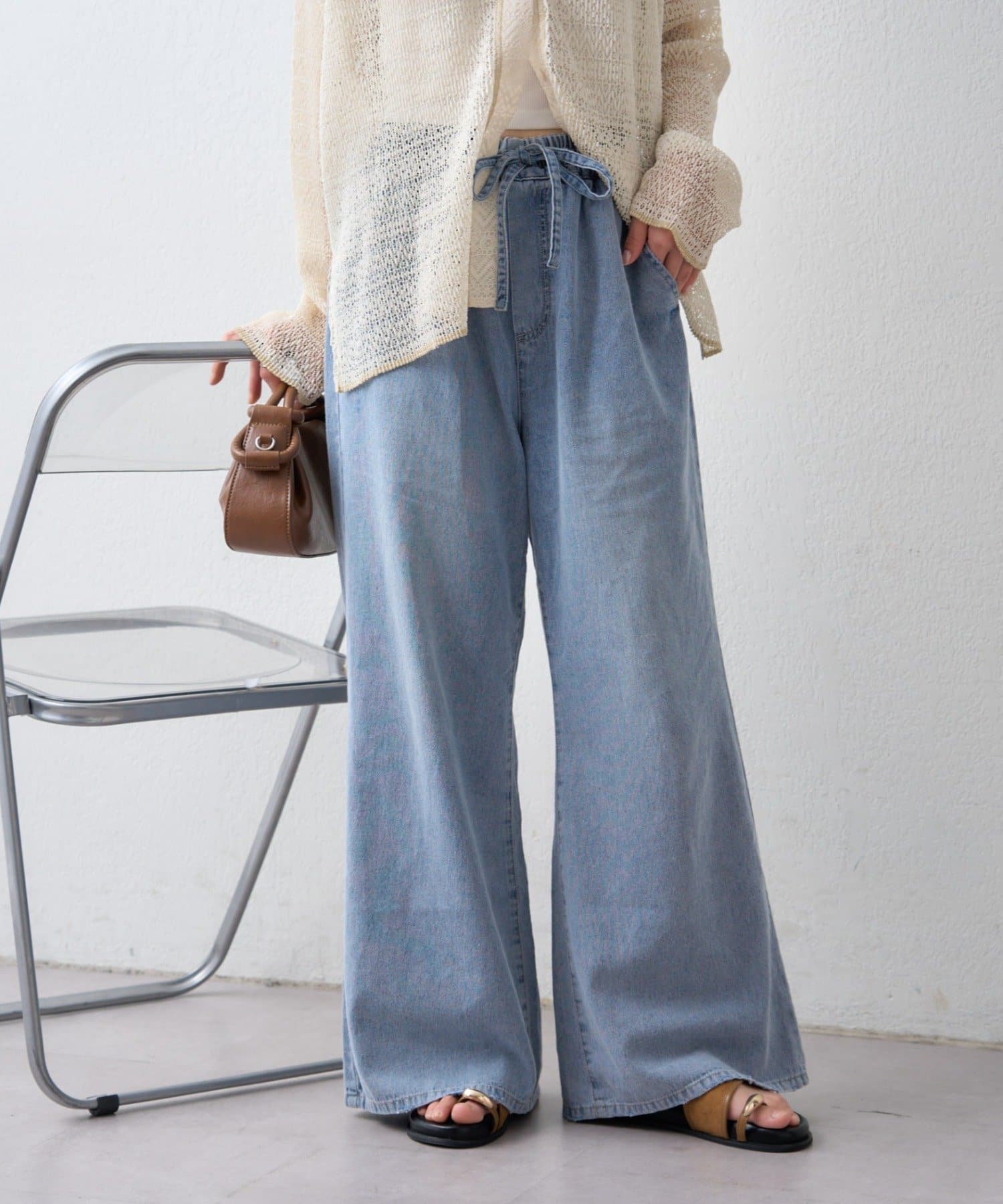 CIAOPANIC TYPY(チャオパニックティピー) 柔らかルーズフレアイージーデニム