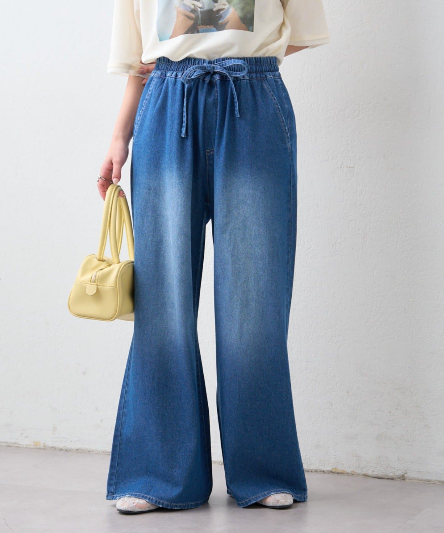 CIAOPANIC TYPY(チャオパニックティピー) 柔らかルーズフレアイージーデニム