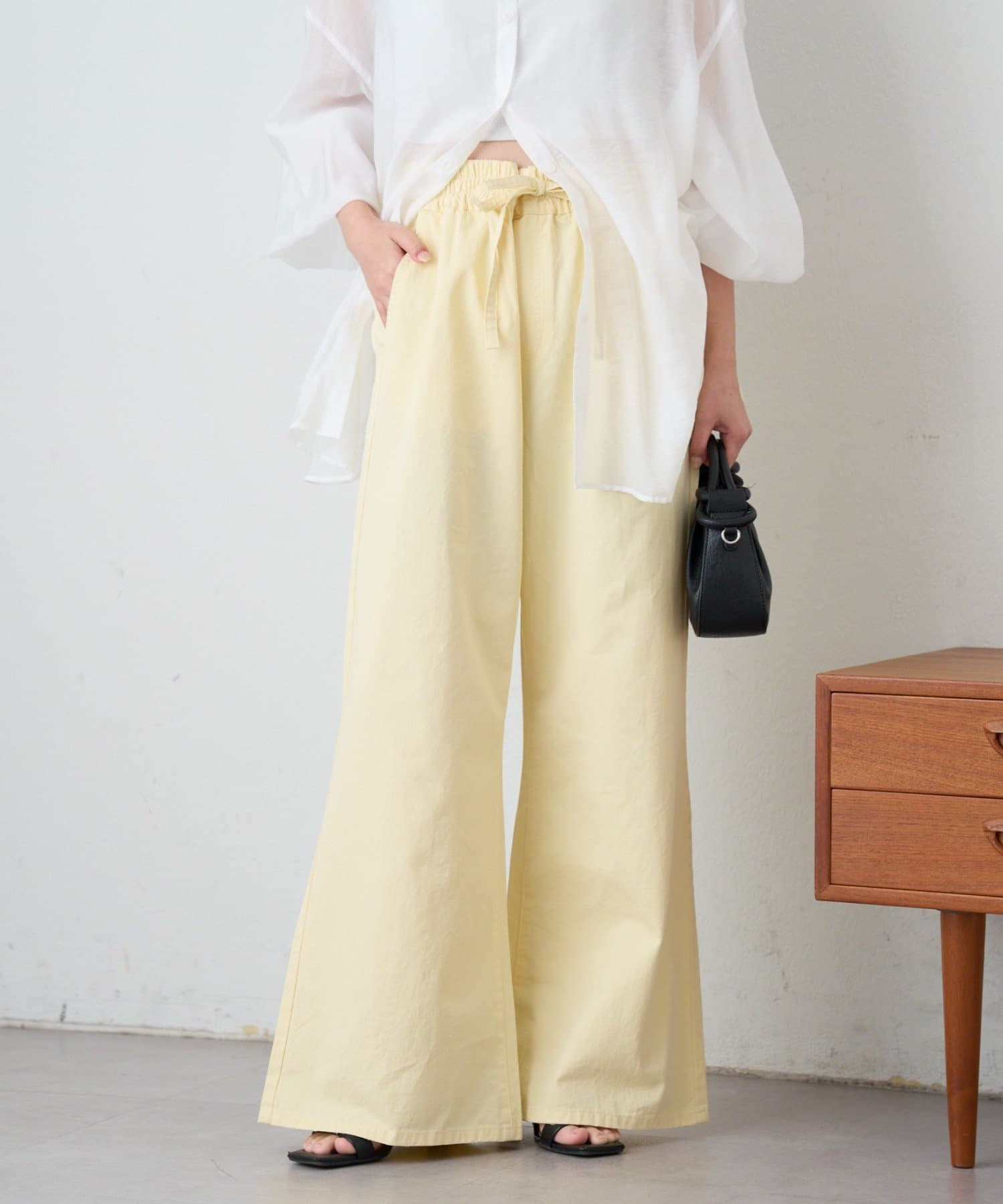 CIAOPANIC TYPY(チャオパニックティピー) 【美脚見え/3サイズ展開】柔らかルーズフレアイージーデニム