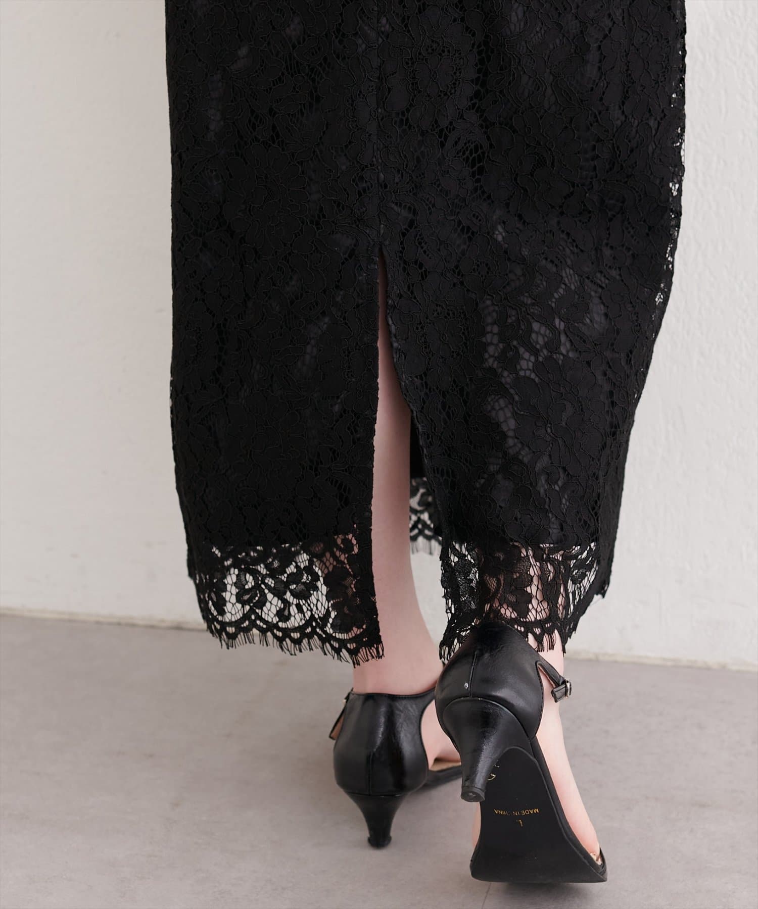 natural couture(ナチュラルクチュール) スカラレースヘムスカート