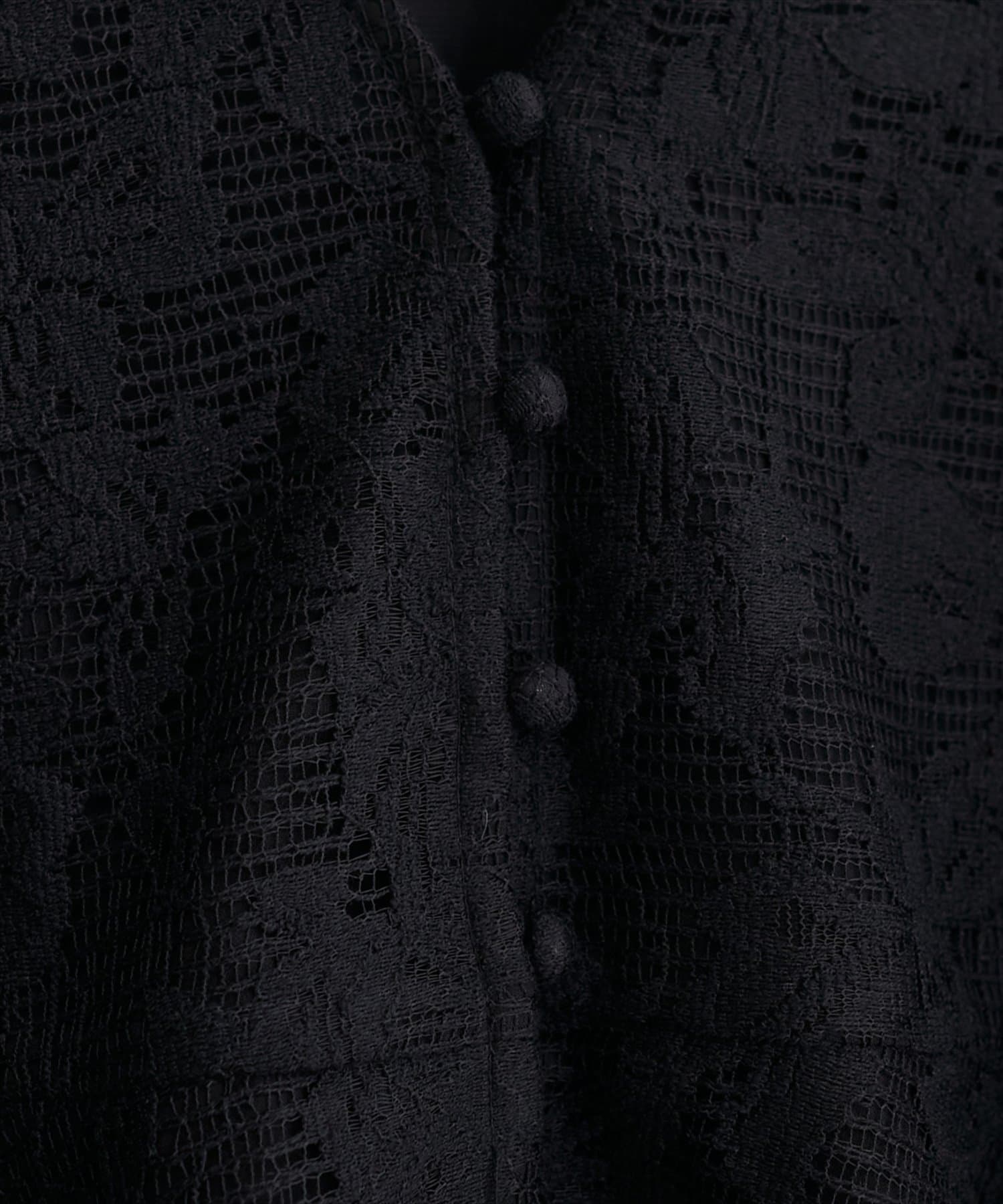 natural couture(ナチュラルクチュール) メッシュレースペプラムブラウス