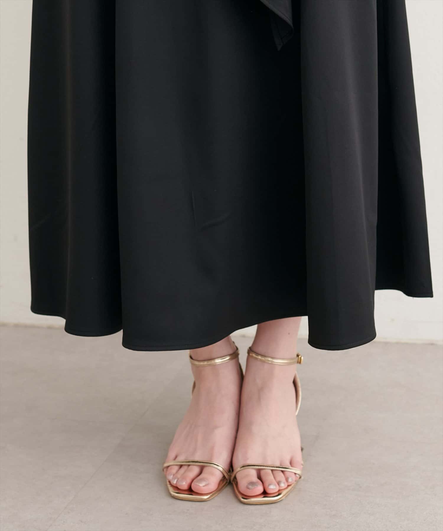 natural couture(ナチュラルクチュール) 〈osono〉アシメカシュクールリボンキャミワンピース