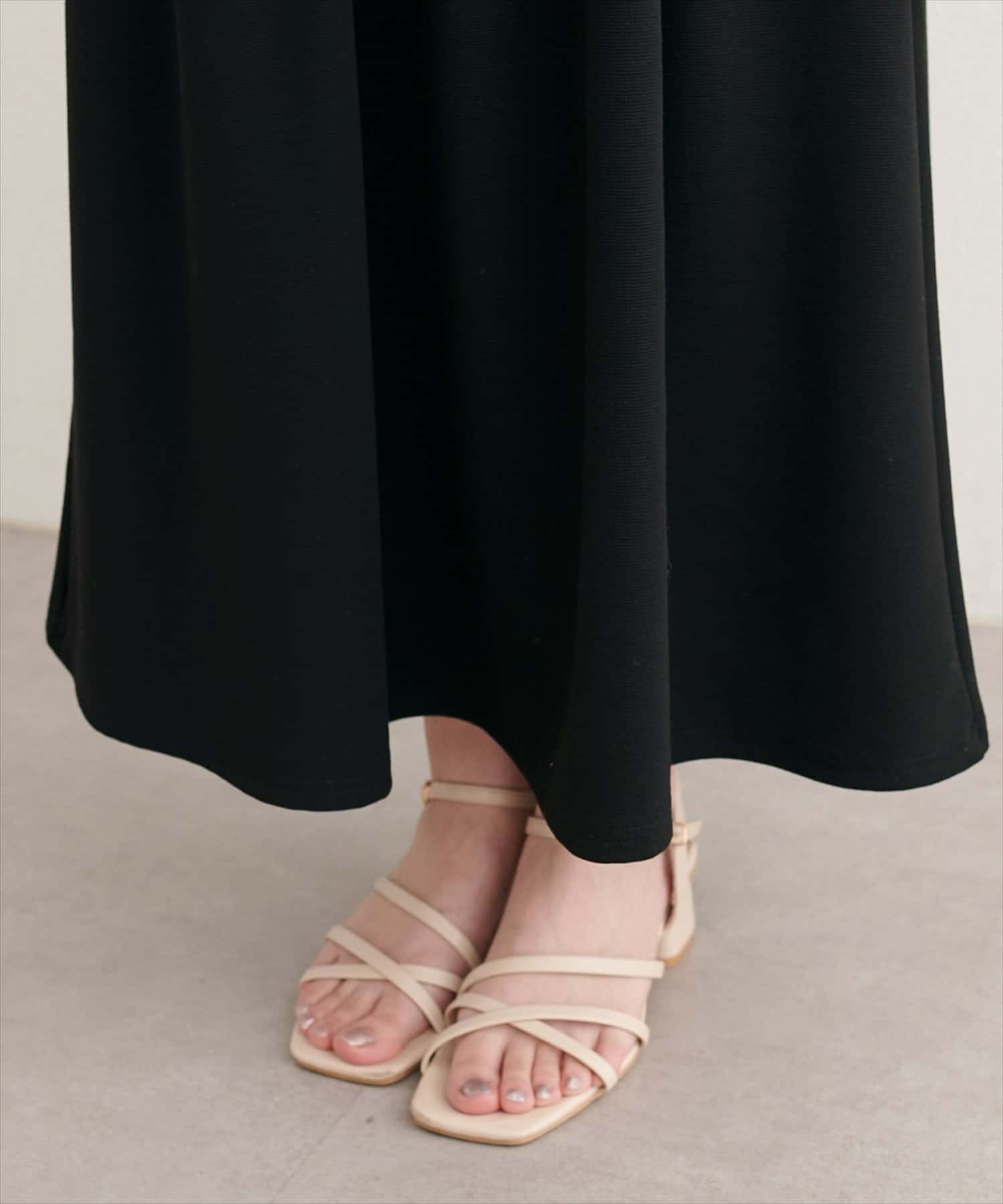 natural couture(ナチュラルクチュール) リブカットソーワンピース