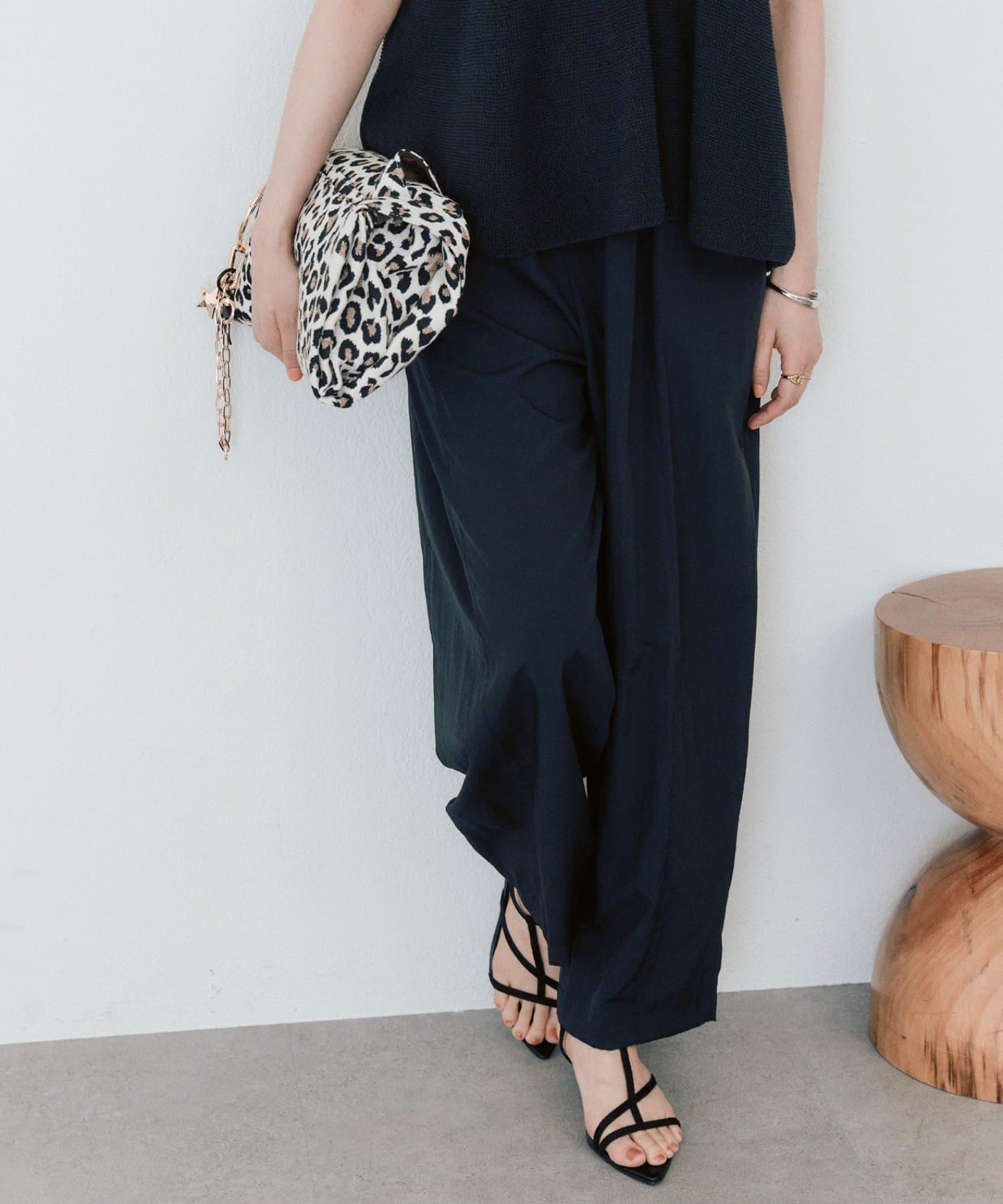 RIVE DROITE(リヴドロワ) 予約【接触冷感/撥水/花粉ガード】ギャザーバレルパンツ