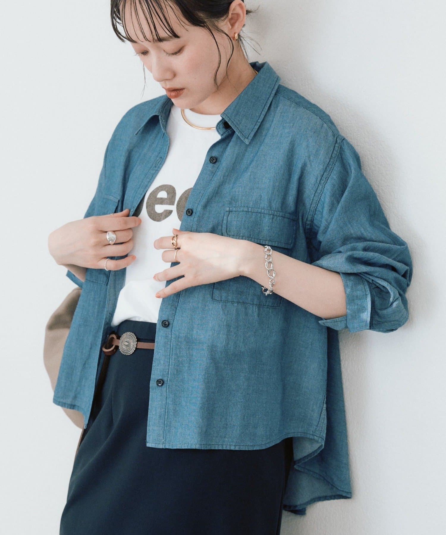 RIVE DROITE(リヴドロワ) 予約【RIMH（リムエイチ）】ライトバックフレアショートシャツ