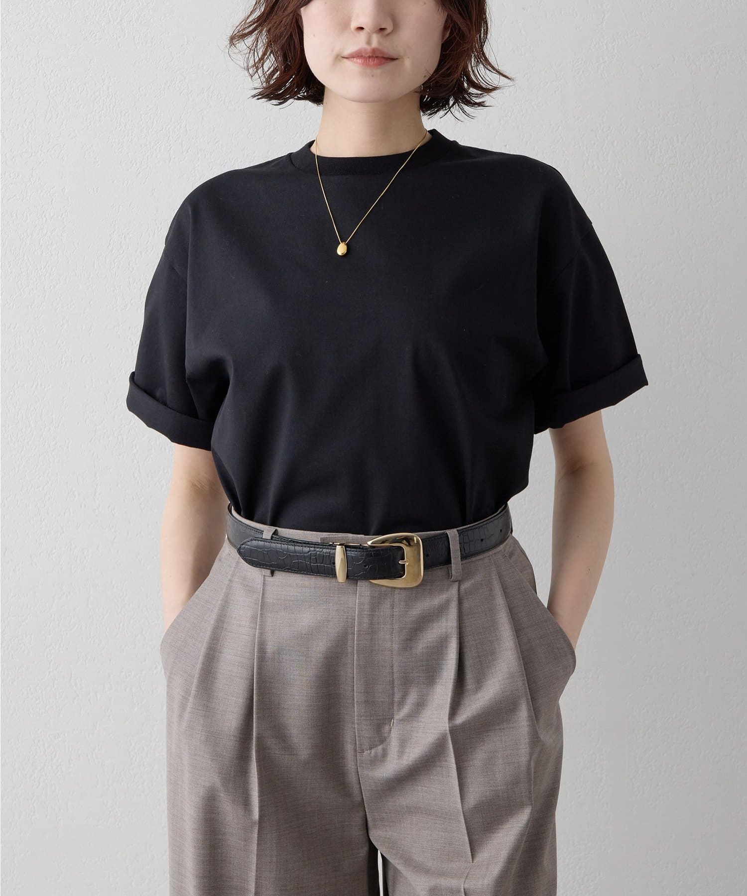 Whim Gazette(ウィム ガゼット) 【Drawing Numbers】ハイツイストプレーンTシャツ