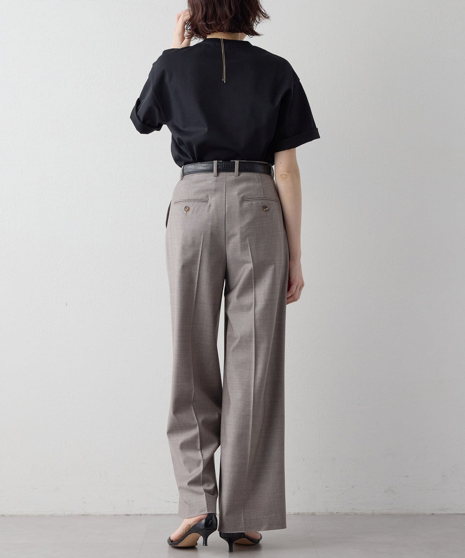 Whim Gazette(ウィム ガゼット) 【Drawing Numbers】ハイツイストプレーンTシャツ