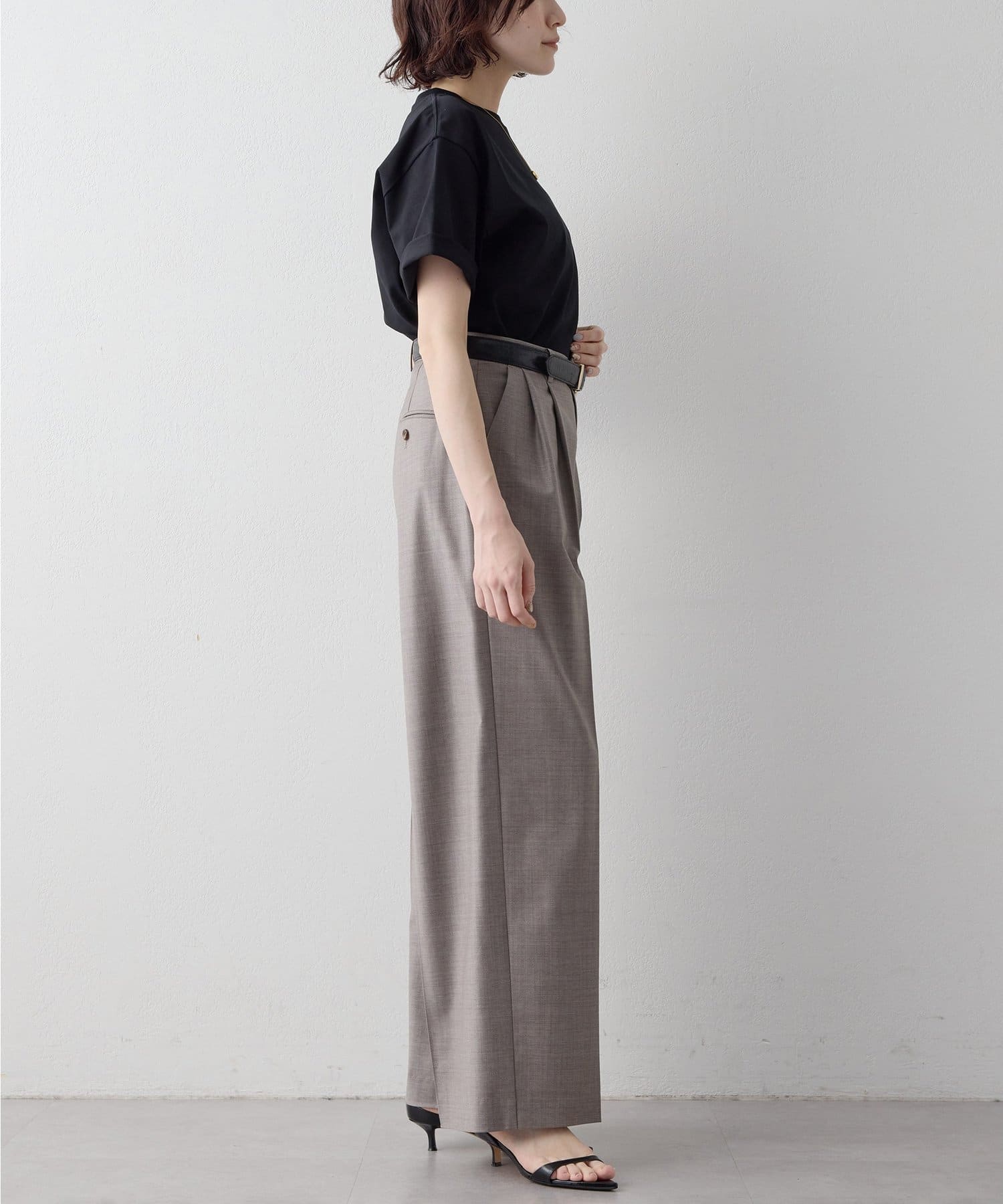 Whim Gazette(ウィム ガゼット) 【Drawing Numbers】ハイツイストプレーンTシャツ