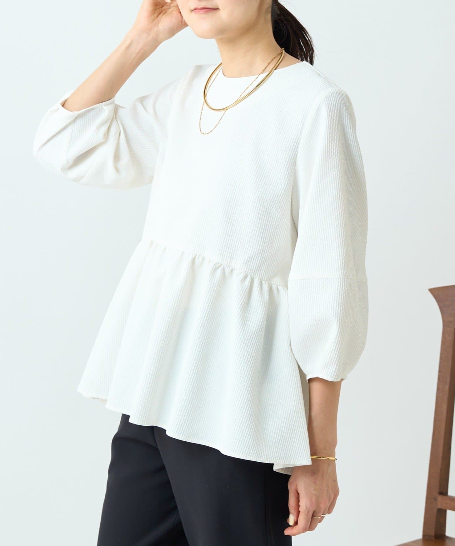 BEARDSLEY(ビアズリー) 《3/28(土)予約》ストレッチドビーペプラムプルオーバー《LIVETART》