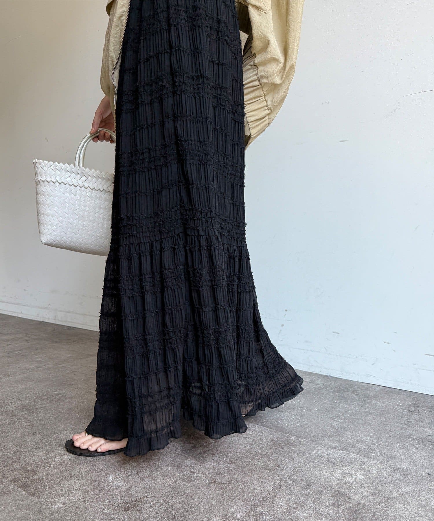 DOUDOU(ドゥドゥ) プリーツギャザースカート