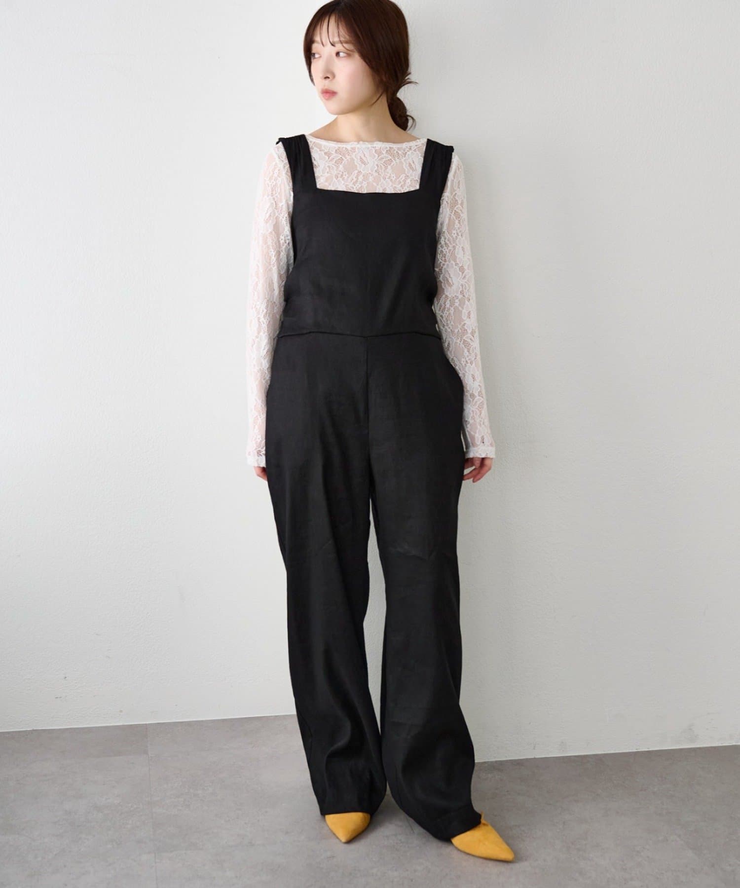 SHENERY(シーナリー) バックリボンイージーサロペット