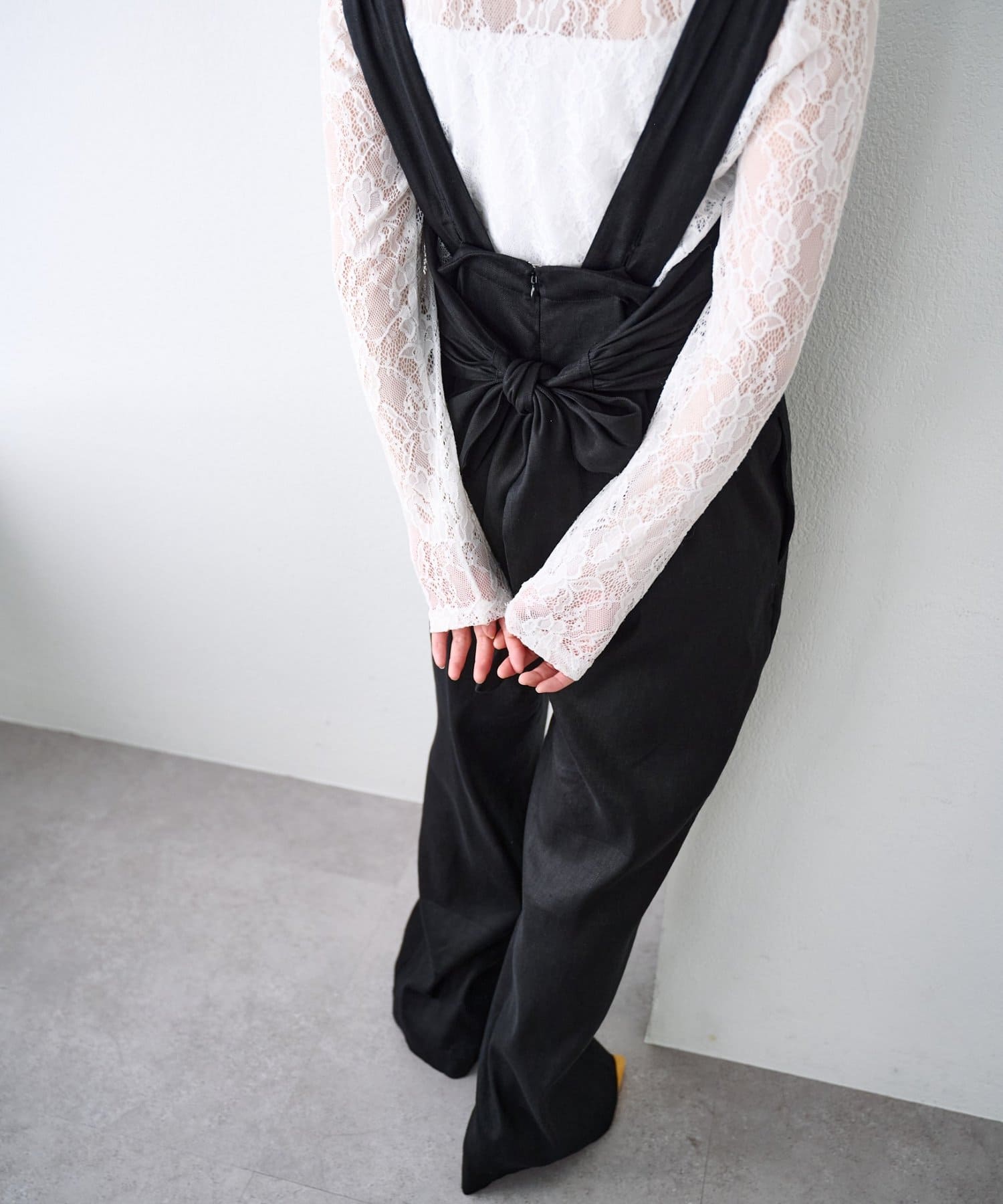 SHENERY(シーナリー) バックリボンイージーサロペット