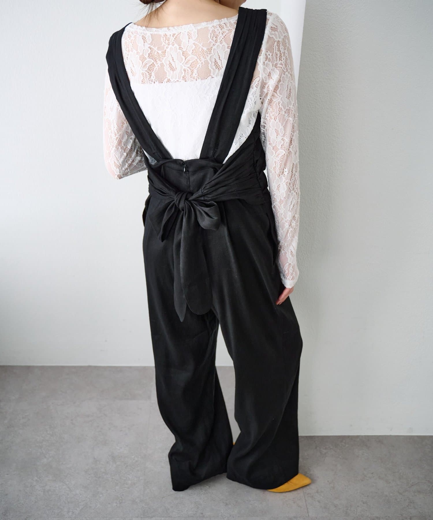 SHENERY(シーナリー) バックリボンイージーサロペット