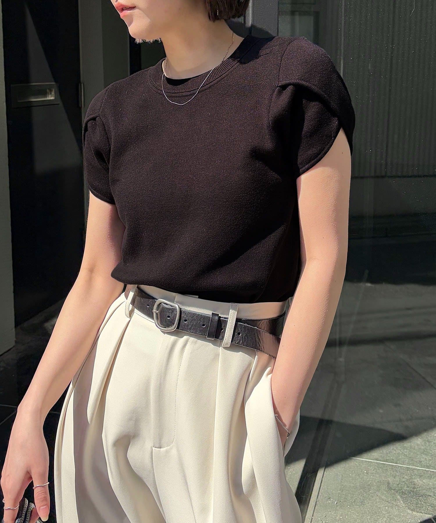 CAPRICIEUX LE'MAGE(カプリシュレマージュ) チューリップスリーブニット