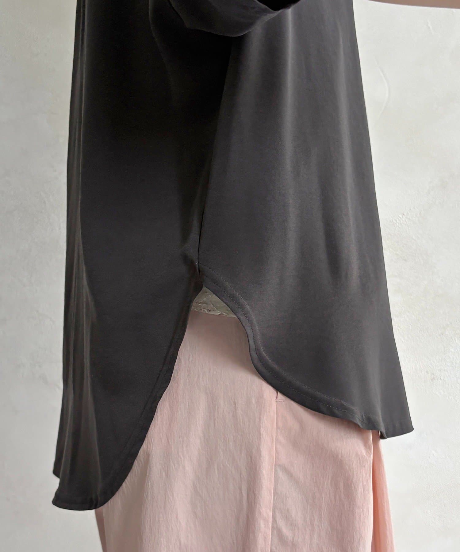 DOUDOU(ドゥドゥ) PLEIN D'ESPOIR ジョーゼット半袖ロゴTEE