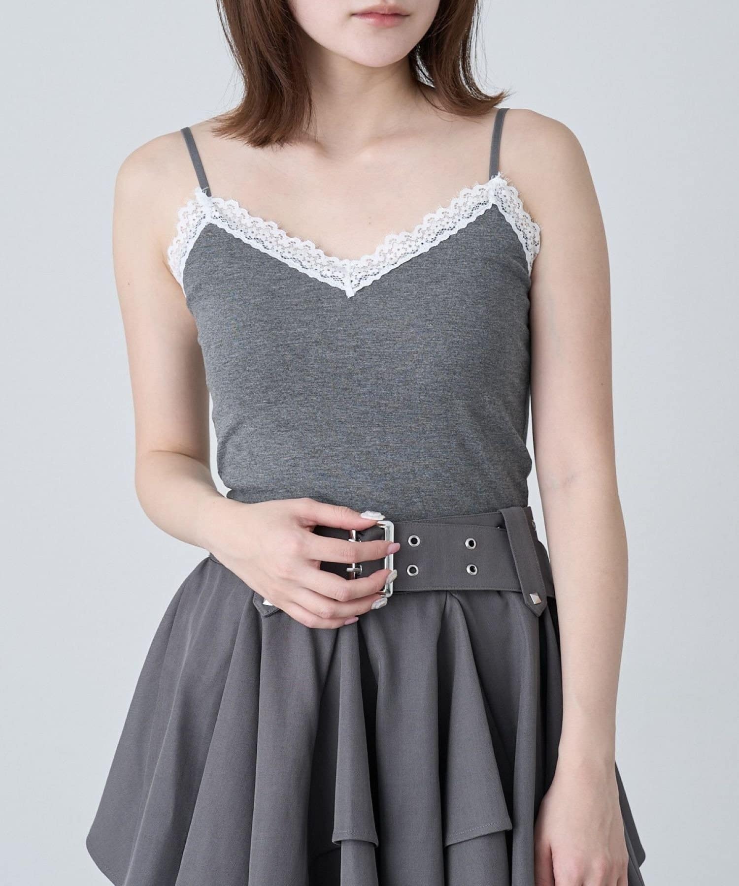 mline(エムライン) [mline]パット付き レースキャミソール