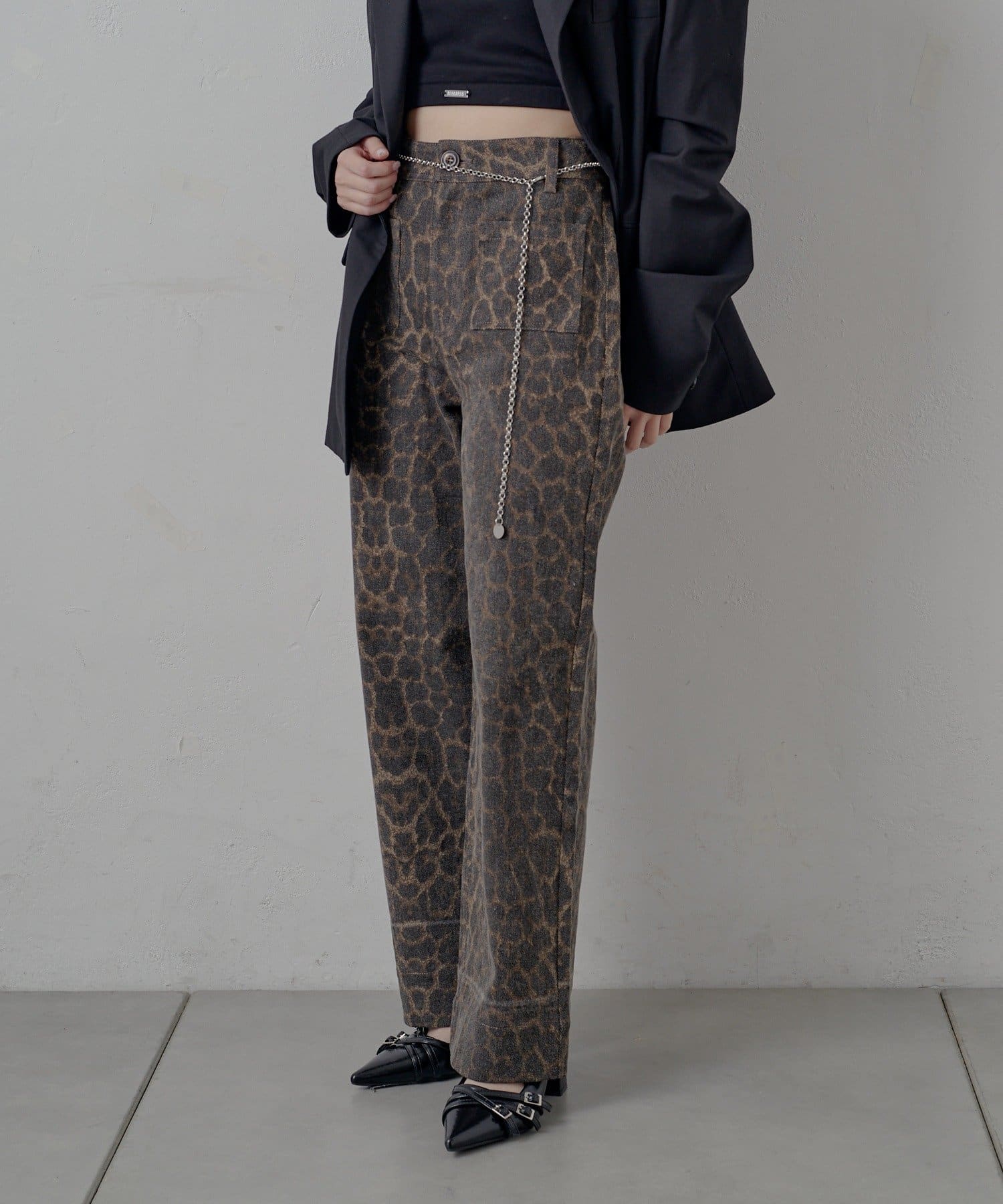 mline(エムライン) [mline]レオパードデニム